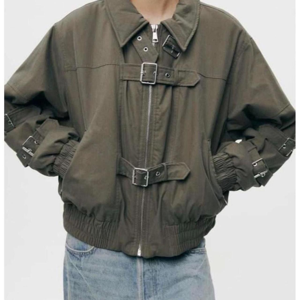 Zara Zara ZW Collection Heavy Utility Buckle Bomber Jacket Size XS / US 0-2 / IT 36-38 - 1 Thumbnail