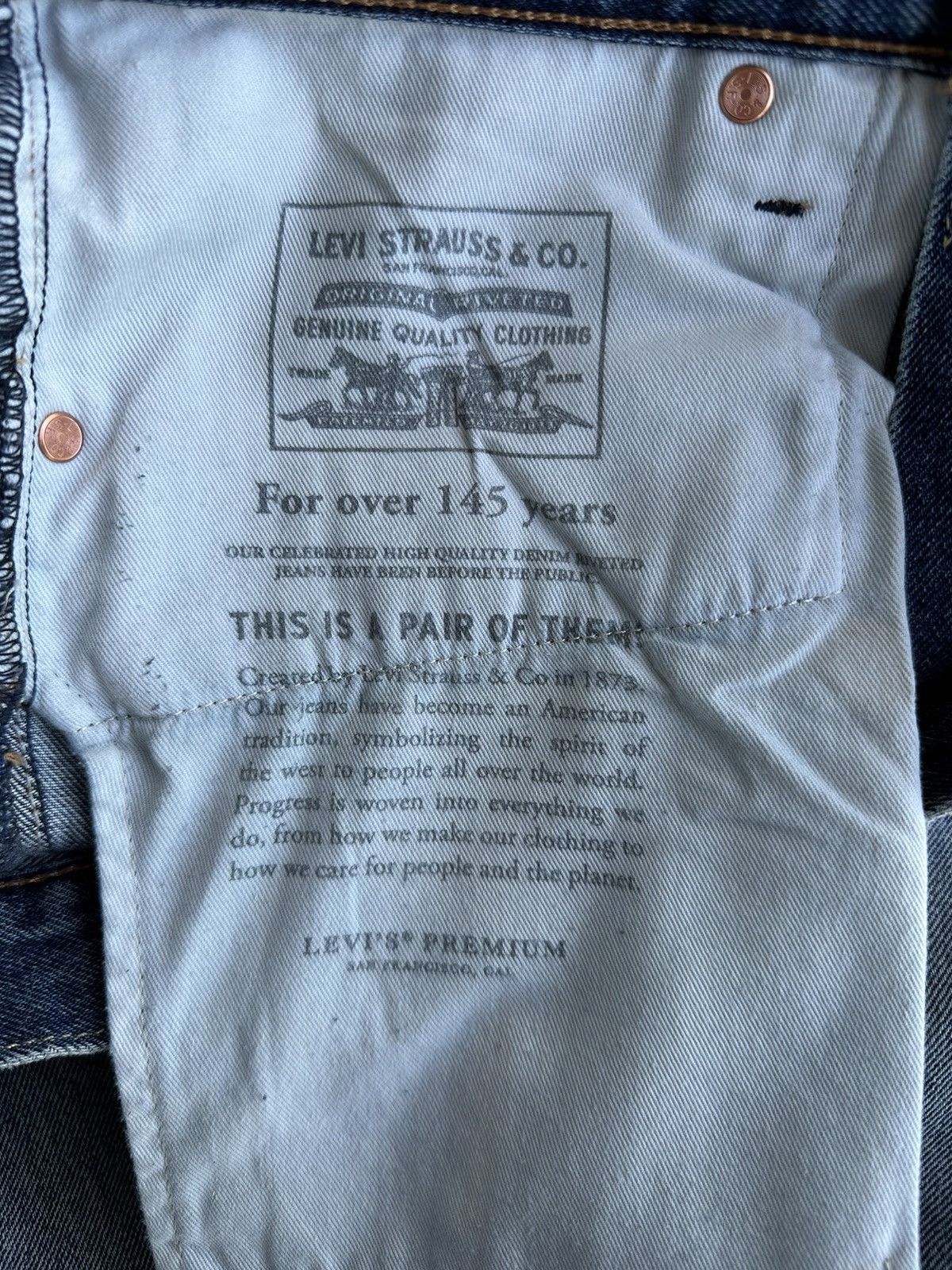 Levi's Levi's 551Z 1961 Vintage Inspired Authentic Straight Jeans Size US 31 - 8 Thumbnail
