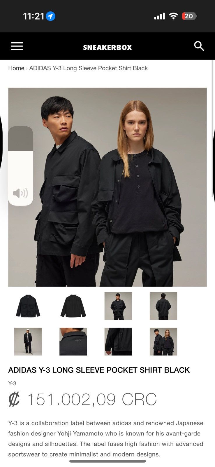 Adidas × Y-3 Y3 ls pocket shirt black noir 🖤 Size US M / EU 48-50 / 2 - 20 Thumbnail