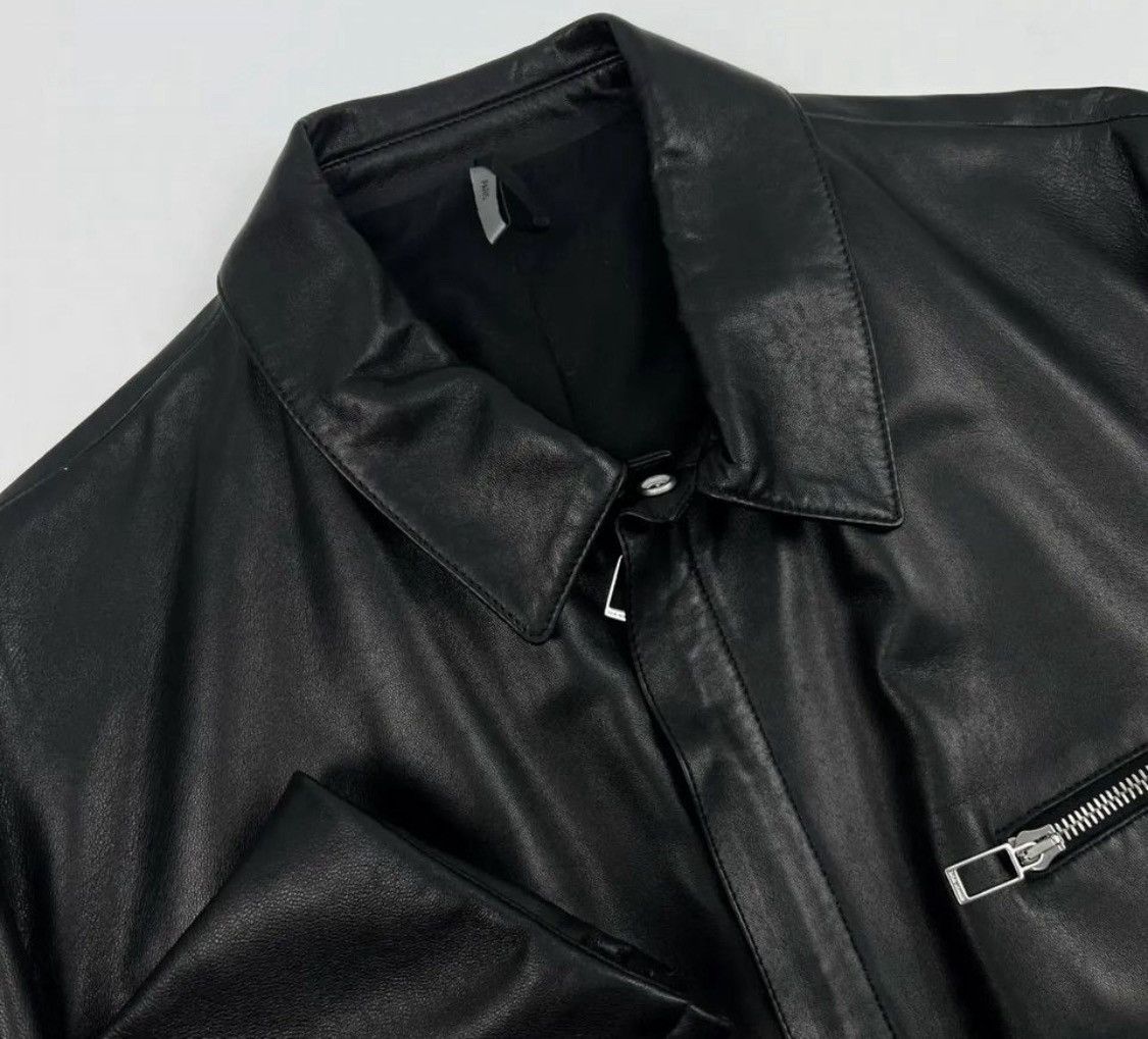 Dior Dior Homme Zip-Up Pocket Detail Leather Biker Bomber Jacket Size US M / EU 48-50 / 2 - 3 Thumbnail
