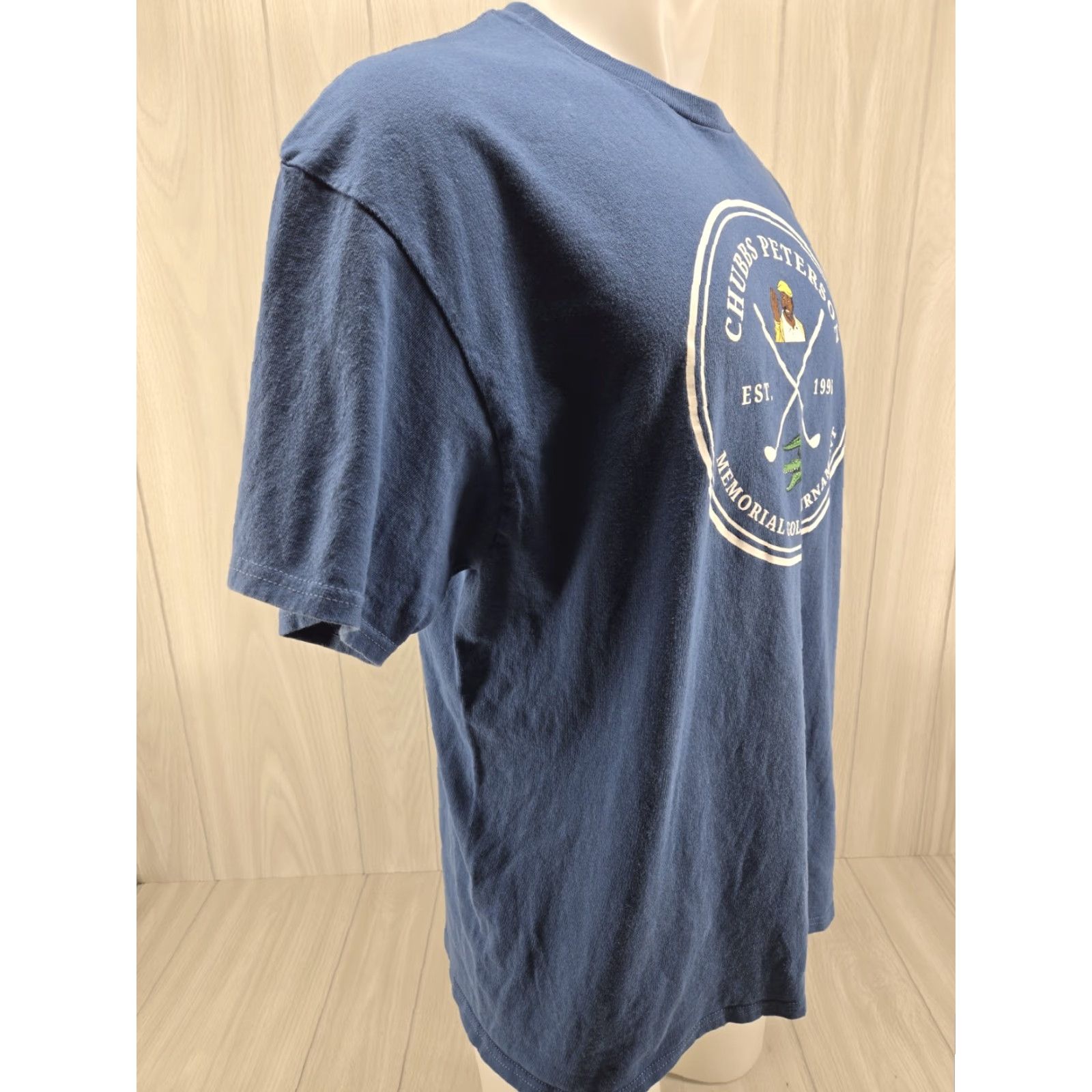 Delta VINTAGE CHUBBS PETERSON Golf Tournament T-SHIRT 2XL Blue Happy Gilmore Mens Shirt Short Sleeve Size US XXL / EU 58 / 5 - 6 Thumbnail