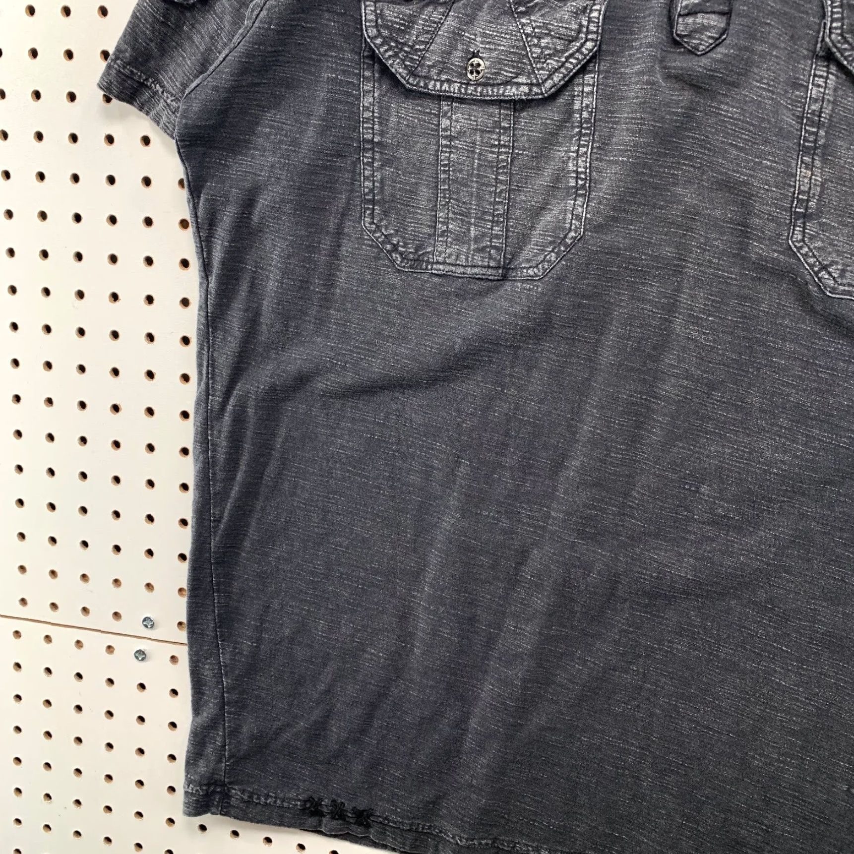 Affliction VINTAGE Affliction Shirt Mens 2XL Black Pocket Polo Y2K Distressed Gothic Punk Size US XXL / EU 58 / 5 - 6 Thumbnail
