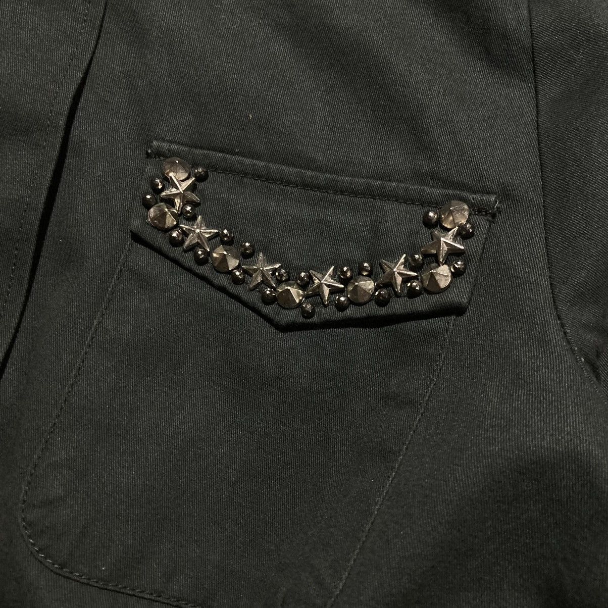 Japanese Brand 2000s Yetts Studded Pocket Jacket Black Lgb Punk Goa Style Size US XL / EU 56 / 4 - 6 Thumbnail