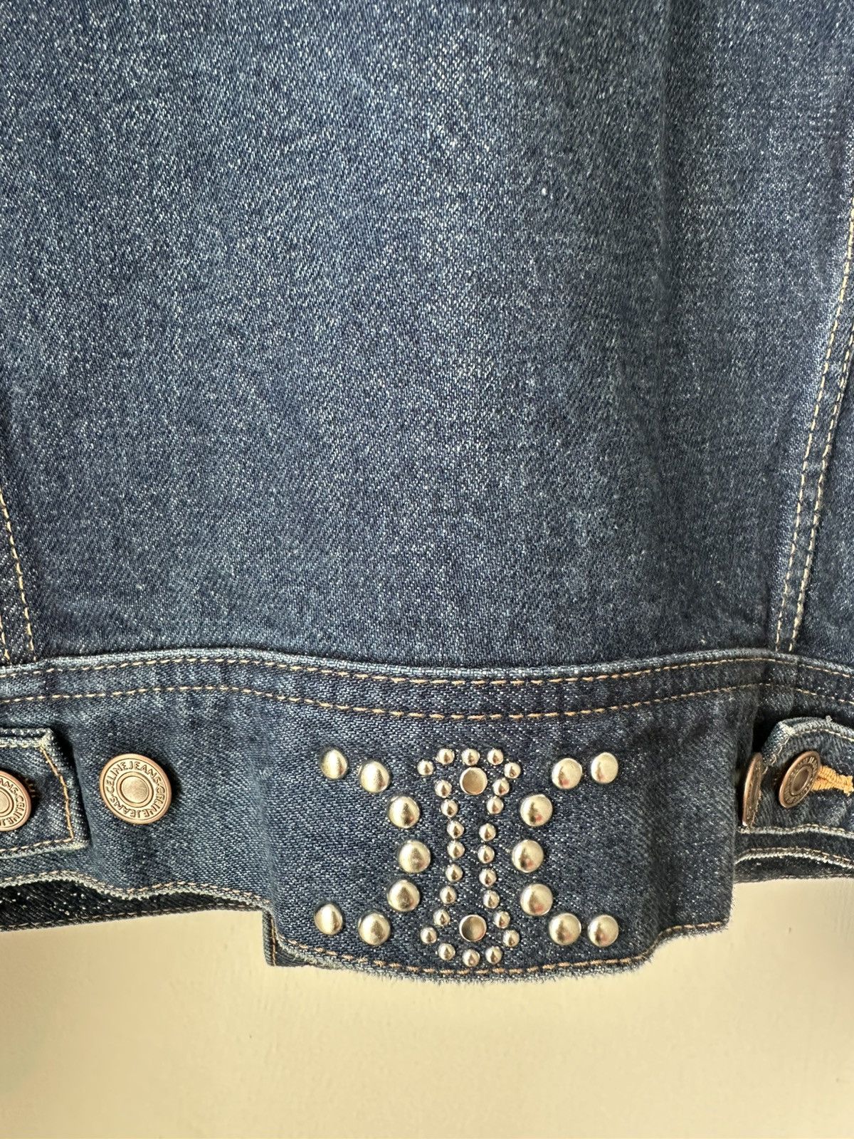 Celine Celine Studded Triomphe Denim Jacket Size US S / EU 44-46 / 1 - 4 Thumbnail
