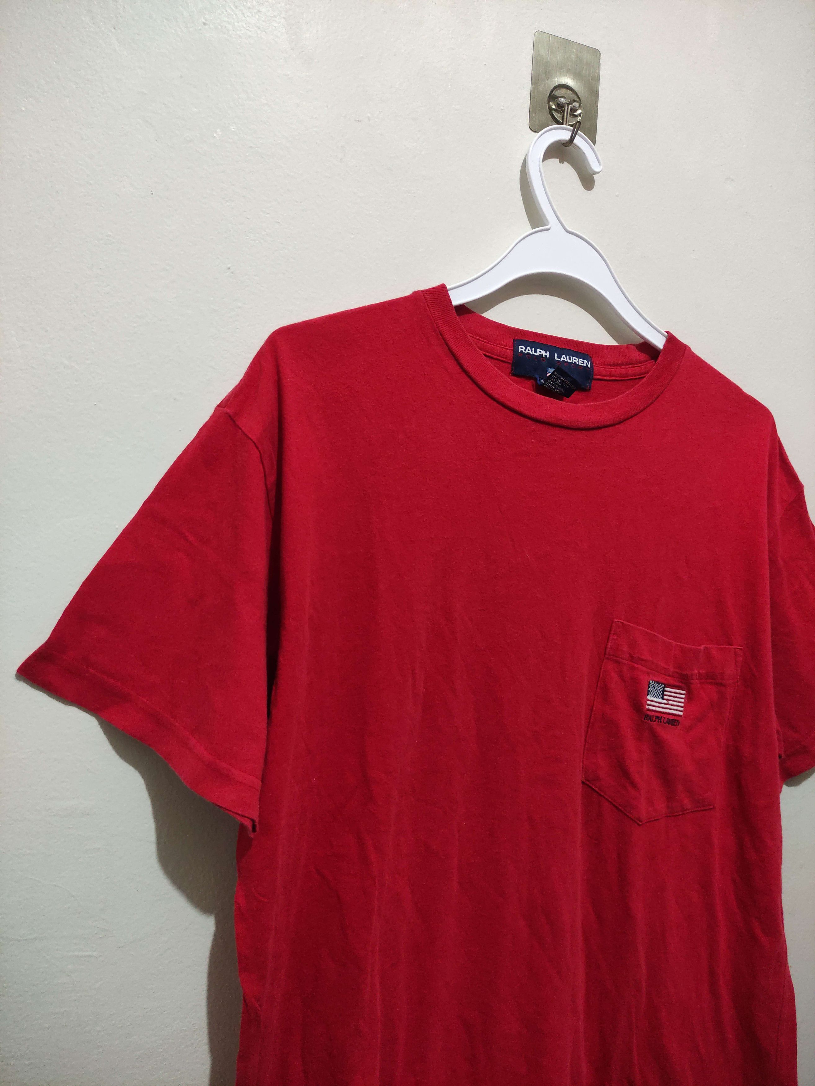Polo Ralph Lauren Vintage POLO SPORT RALPH LAUREN USA Flag Pocket T-shirt Size US M / EU 48-50 / 2 - 7 Thumbnail