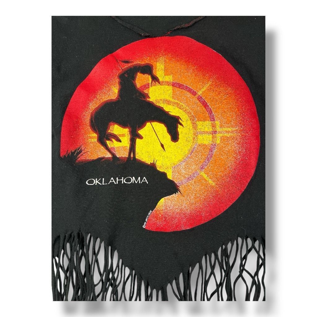 Fruit Of The Loom Vintage Fruit Of The Loom 90s Oklahoma Western Fringe T-Shir Size M / US 6-8 / IT 42-44 - 2 Thumbnail