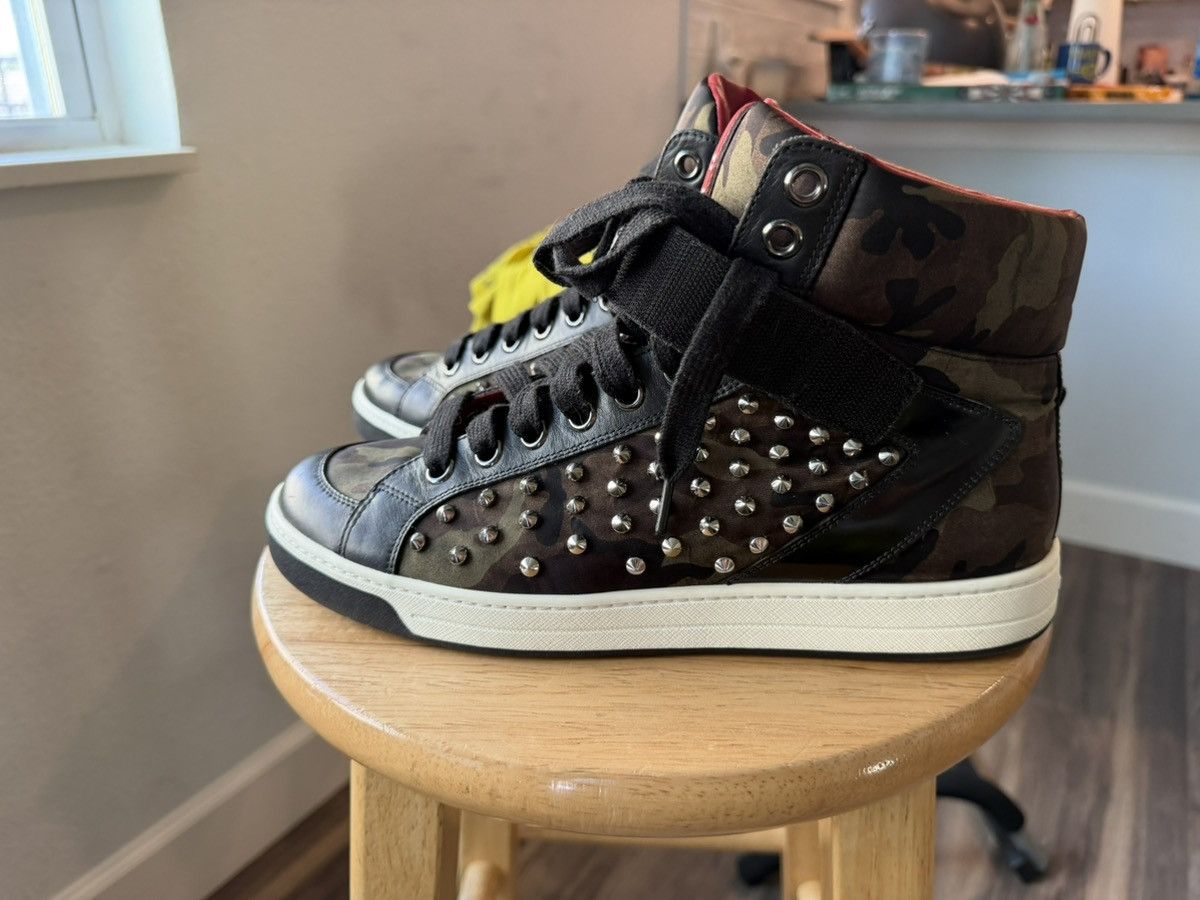 Prada Prada Sport Camo Leather Camo studded lace up high top Size US 8.5 / EU 41-42 - 1 Thumbnail