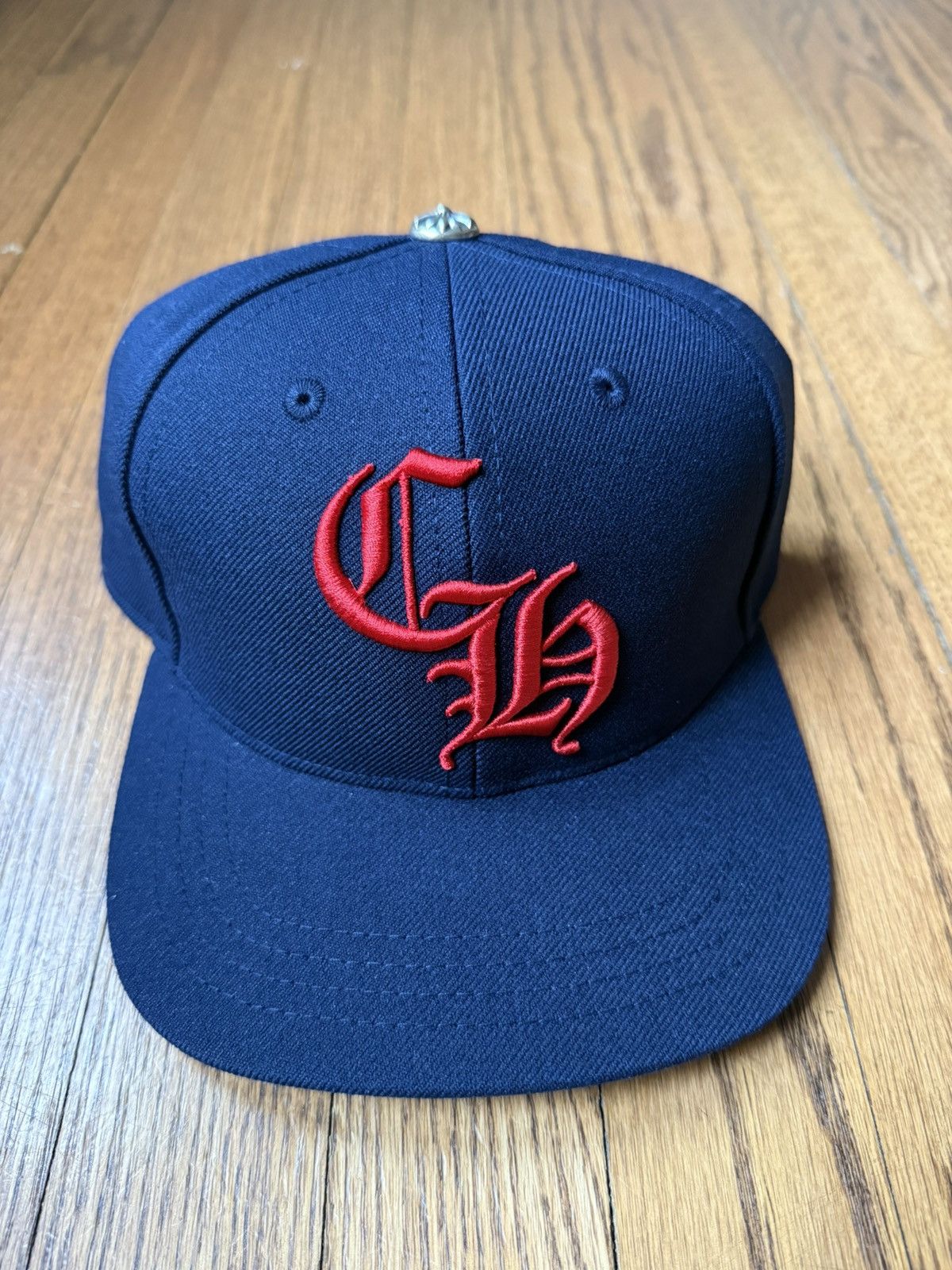 Chrome Hearts Chrome Hearts Baseball Hat Navy Red Size ONE SIZE - 1 Thumbnail