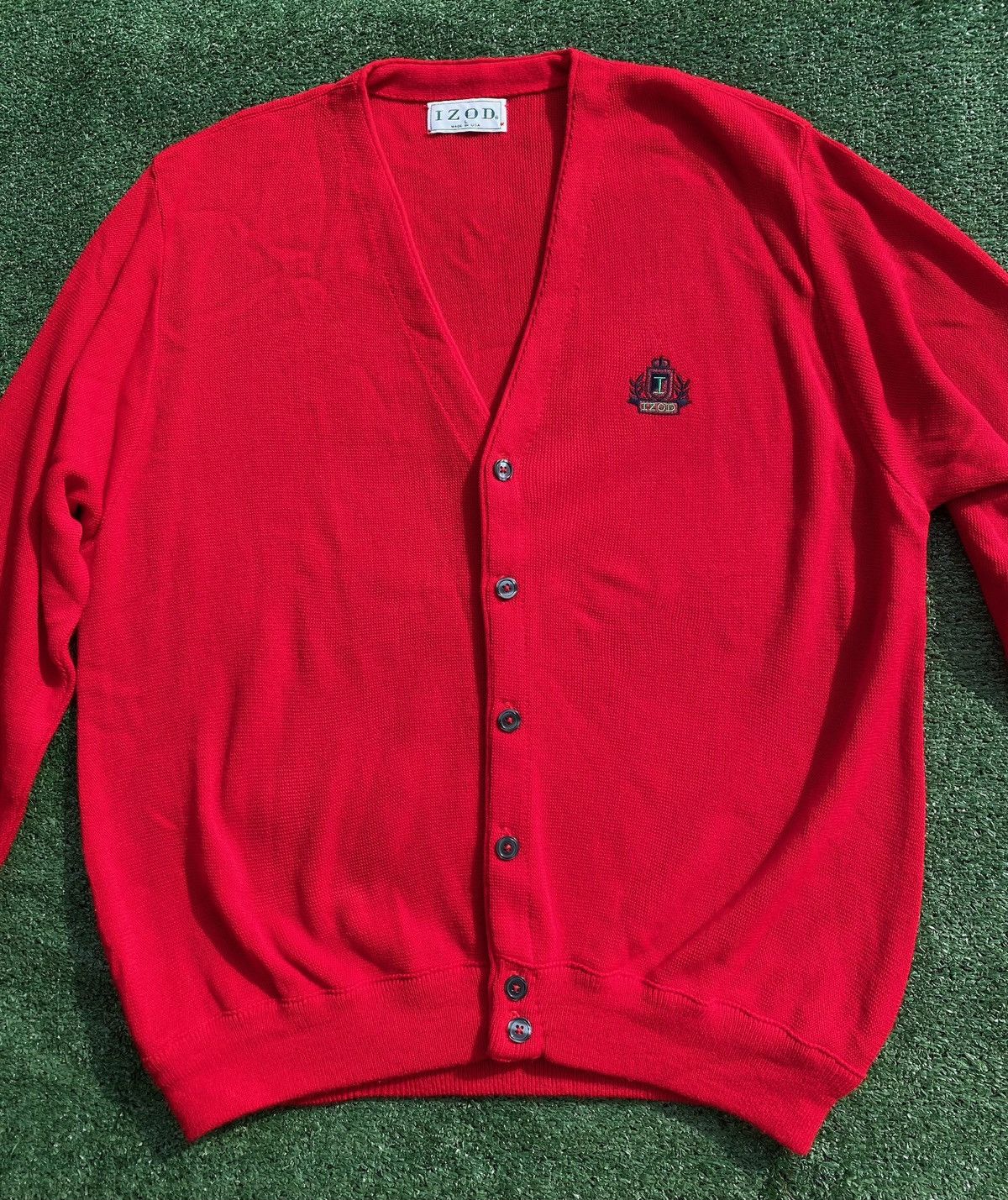 Izod 80’s Izod Embroidered Logo Red Cardigan Sweater Men’s XL Size US XL / EU 56 / 4 - 3 Thumbnail