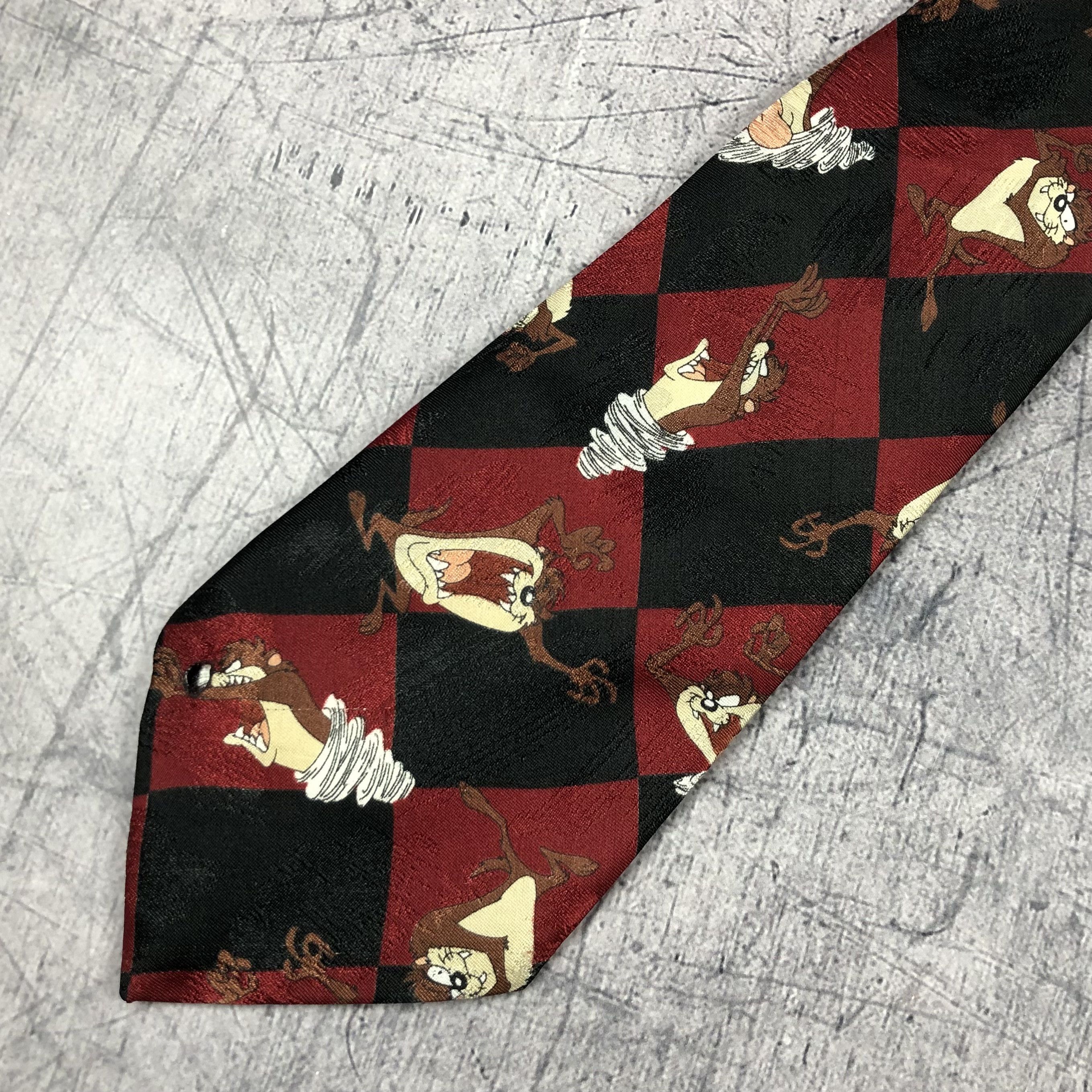 Cartoon Network Vintage 90s Looney Tunes Sylvester Tasmania Devil Tie Size ONE SIZE - 10 Thumbnail