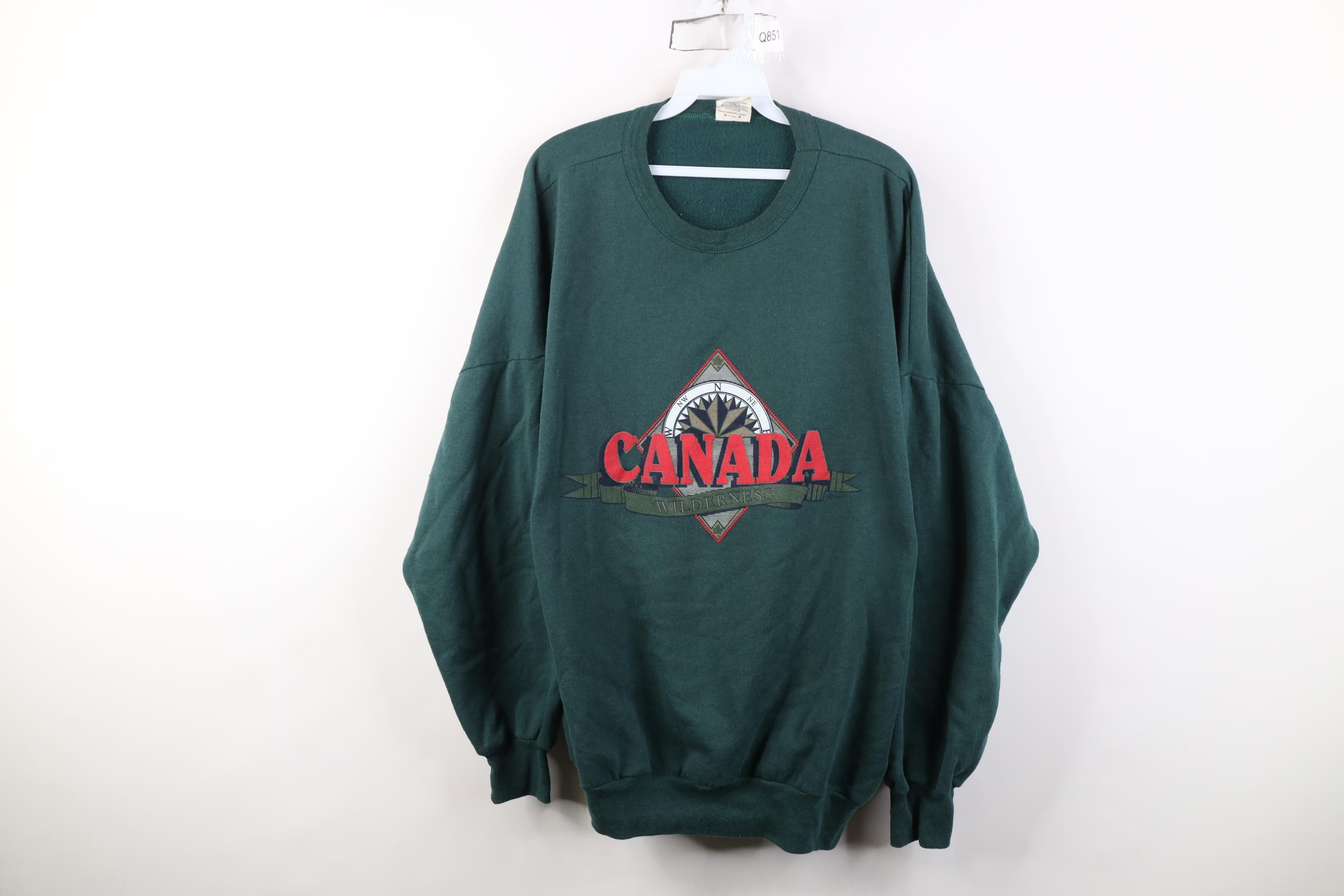 Vintage Vintage 90s Streetwear Spell Canada Wilderness Sweatshirt Size XXL / US 16-18 / IT 52-54 - 1 Thumbnail