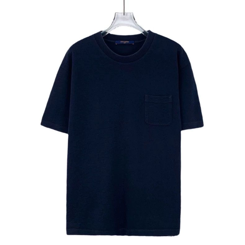 Louis Vuitton Louis Vuitton Navy checkerboard cotton crewneck short-slee Size US L / EU 52-54 / 3 - 1 Thumbnail