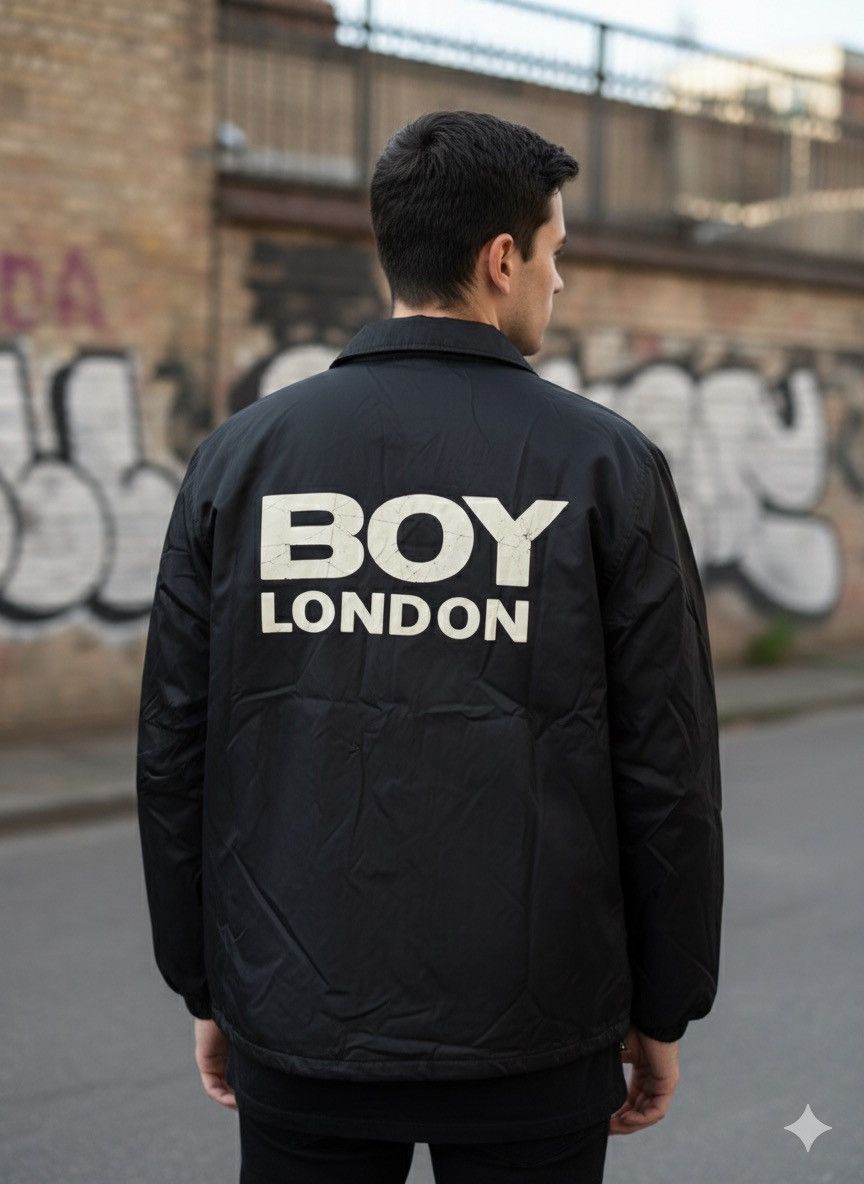 Boy London BOY LONDON Big Logo Coach Jacket Black Rare Vintage Size US M / EU 48-50 / 2 - 5 Thumbnail