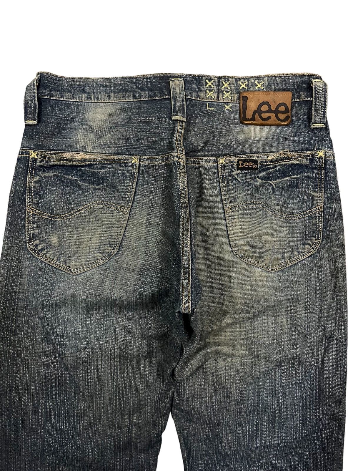 14th Addiction Vintage Lee Mud Washed Distressed Straight Fit Jeans Size US 32 / EU 48 - 6 Thumbnail