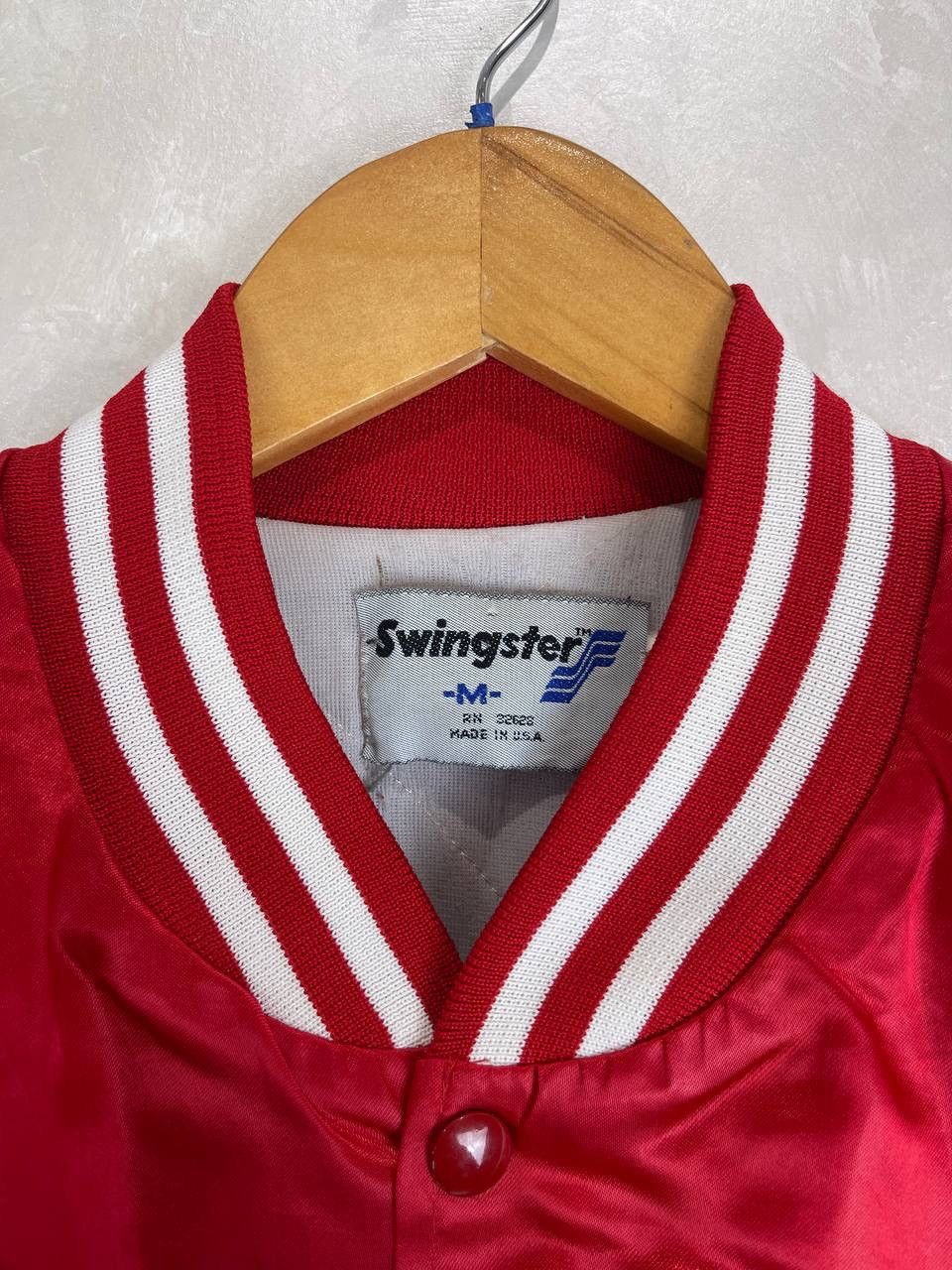 Swingster Vintage Atlanta Hawks Satin Jacket USA Made Size M Swings Size US M / EU 48-50 / 2 - 3 Thumbnail