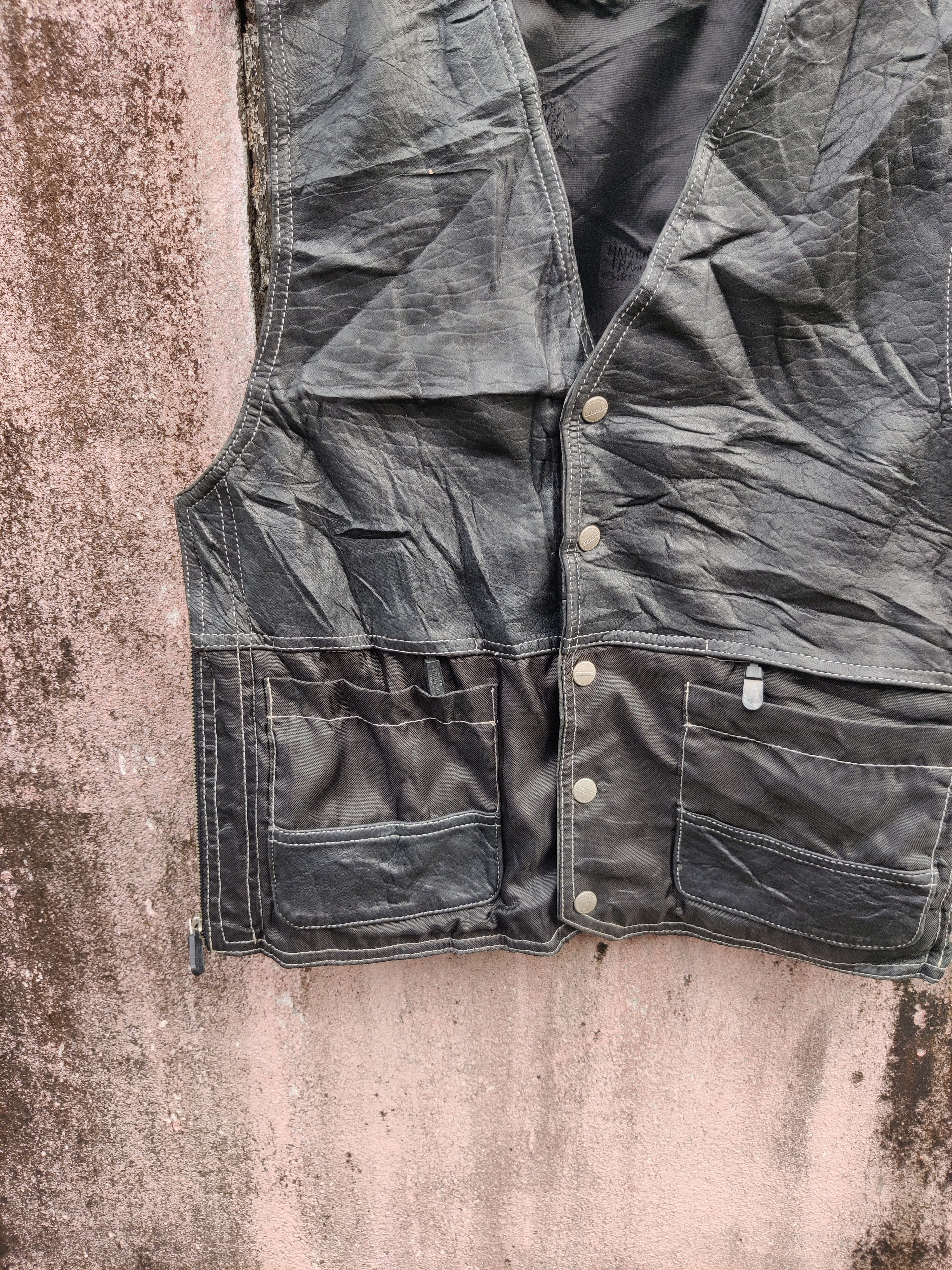 Marithe + Francois Girbaud Vintage Marithe Francois Girboud Half Leather Motorbike Vest Size US M / EU 48-50 / 2 - 3 Thumbnail