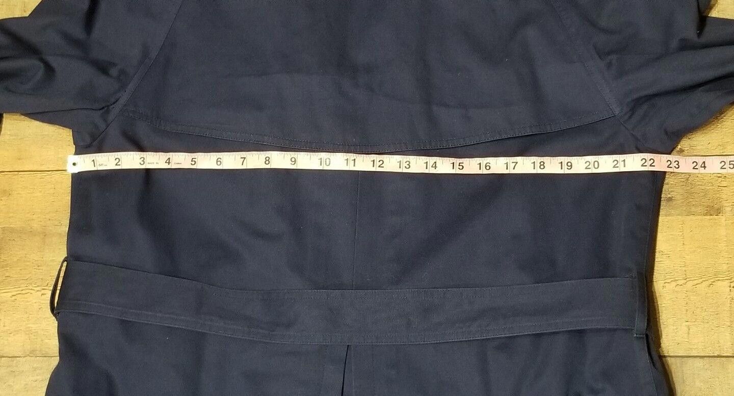 Siegelman Stable Speigel Trench Coat Womens size 10 Petite Navy Blue long Size L / US 10 / IT 46 - 6 Thumbnail