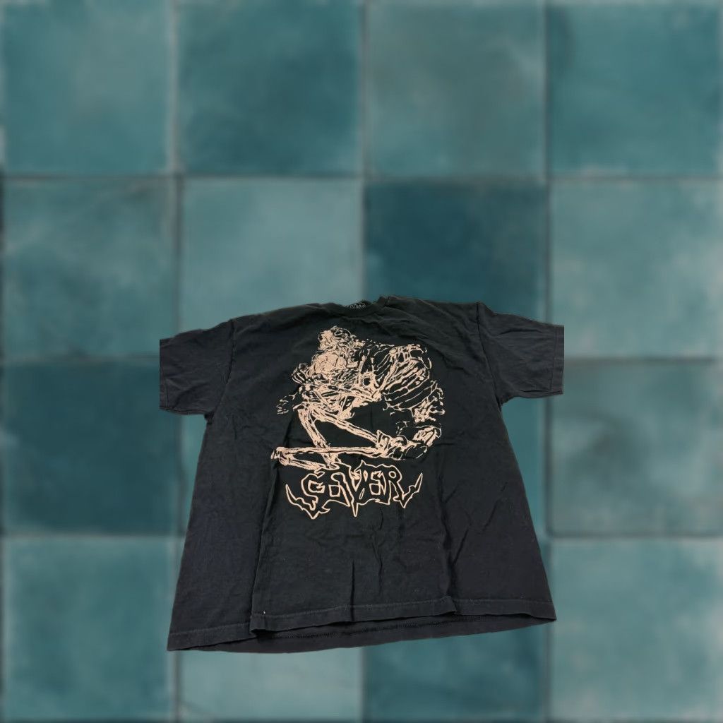 Vintage Sever Shirt Mens 2XL Black Skeleton Graphic Tee 100% Cotton Metal Band Shirt Size US XXL / EU 58 / 5 - 1 Thumbnail