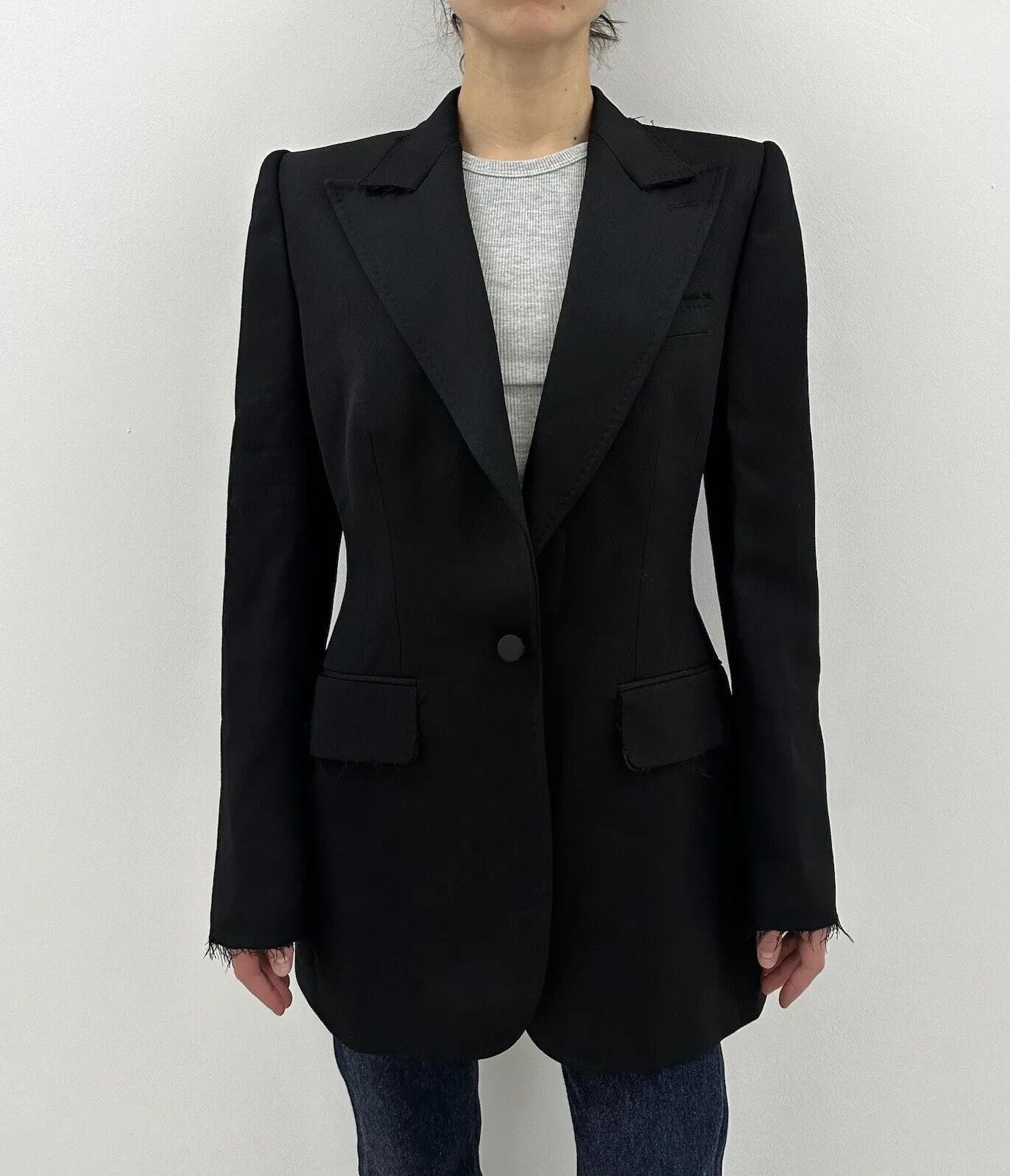 Dolce & Gabbana DDP Dolce&Gabbana Wool Blazer Tailored Fitted Womens Size M / US 6-8 / IT 42-44 - 1 Thumbnail