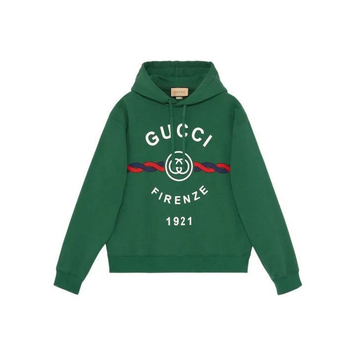 Gucci Gucci Gucci Green Logo Print Sweatshirt -2506 Size US L / EU 52-54 / 3 - 1 Thumbnail