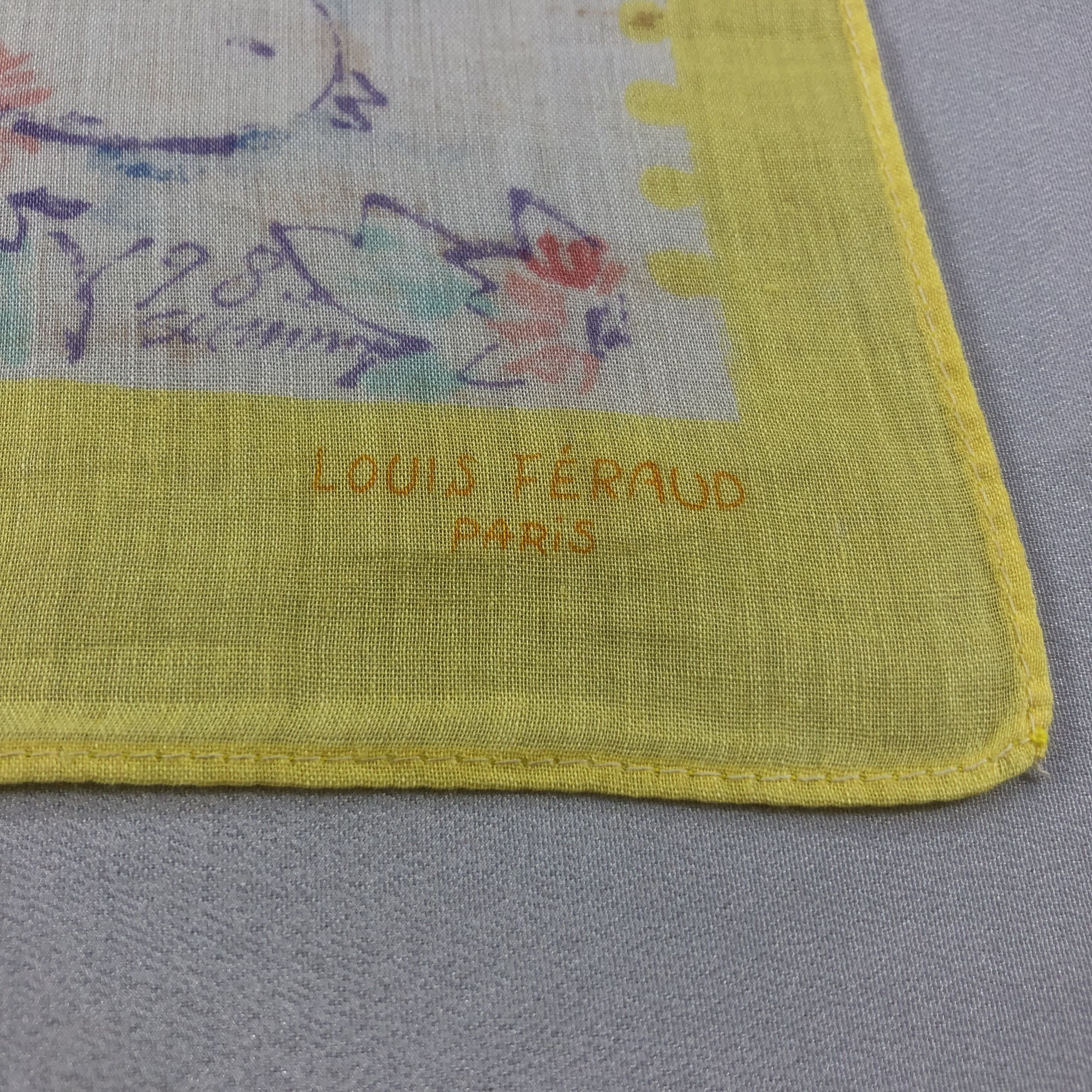 Louis Feraud × Vintage Louis Feraud Handkerchief Neckerchief Bandana H1823 Size ONE SIZE - 4 Thumbnail