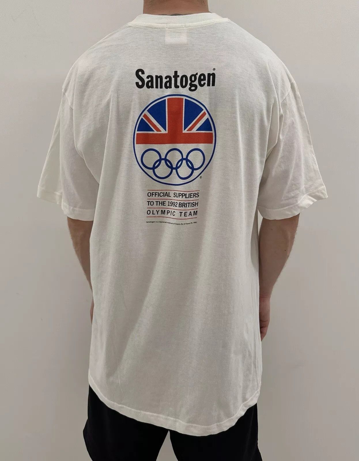 Vintage Vintage 1992 Sanatogen British Suppliers Olympic Team Shirt Size US XL / EU 56 / 4 - 2 Thumbnail