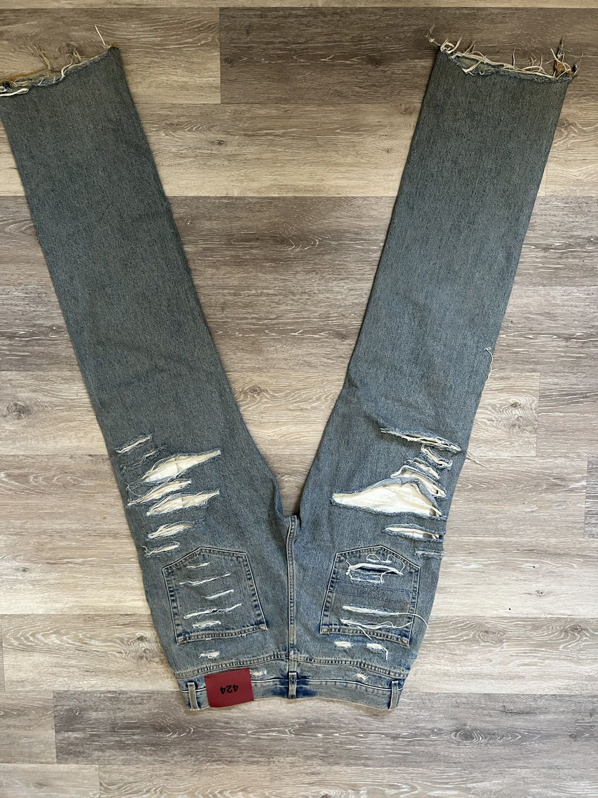 424 Blue Distressed Jeans Size US 30 / EU 46 - 3 Thumbnail