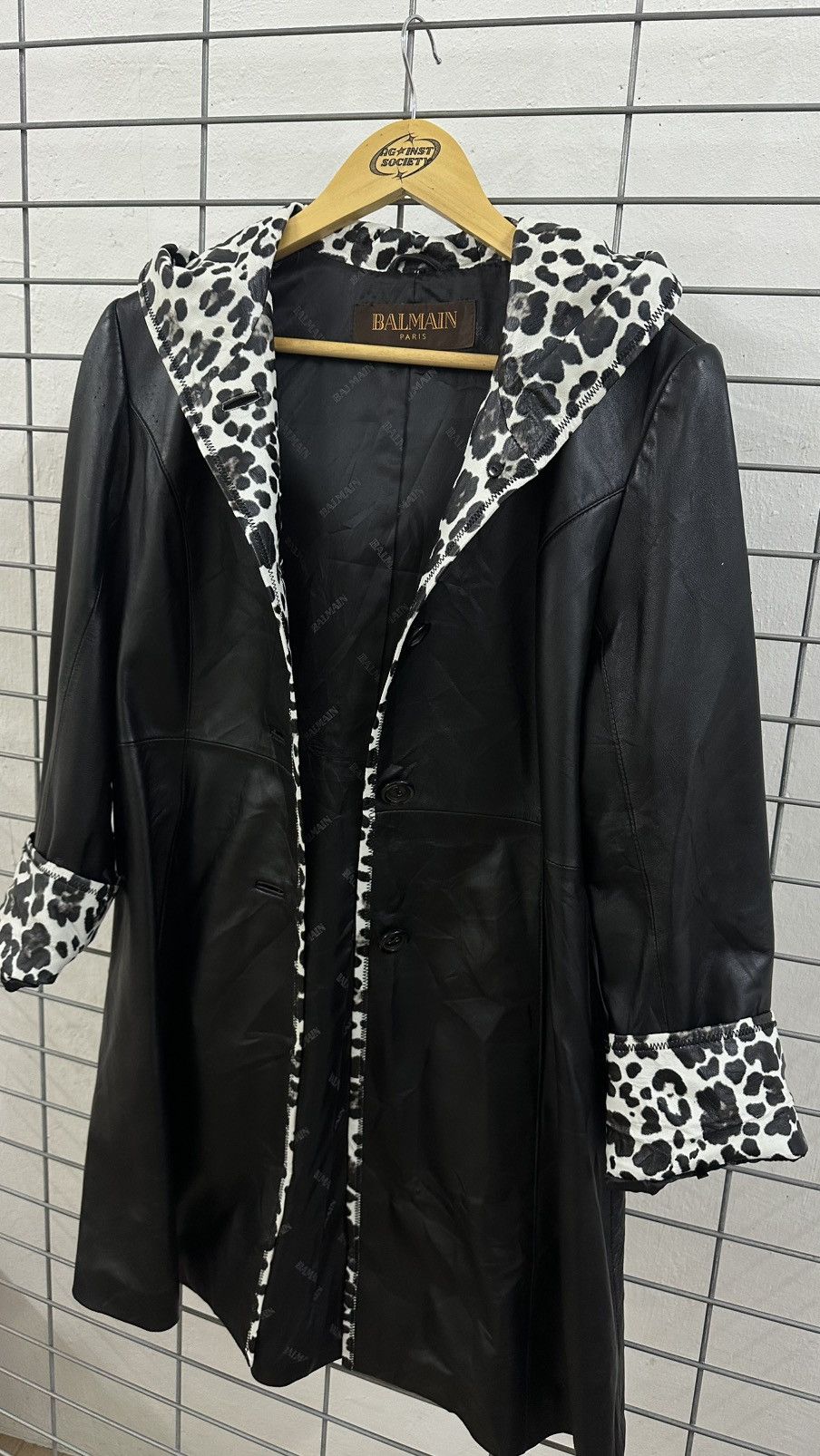 Balmain Rare Balmain Paris Luxury Leather Leopard Trench Coat Size S / US 4 / IT 40 - 8 Thumbnail