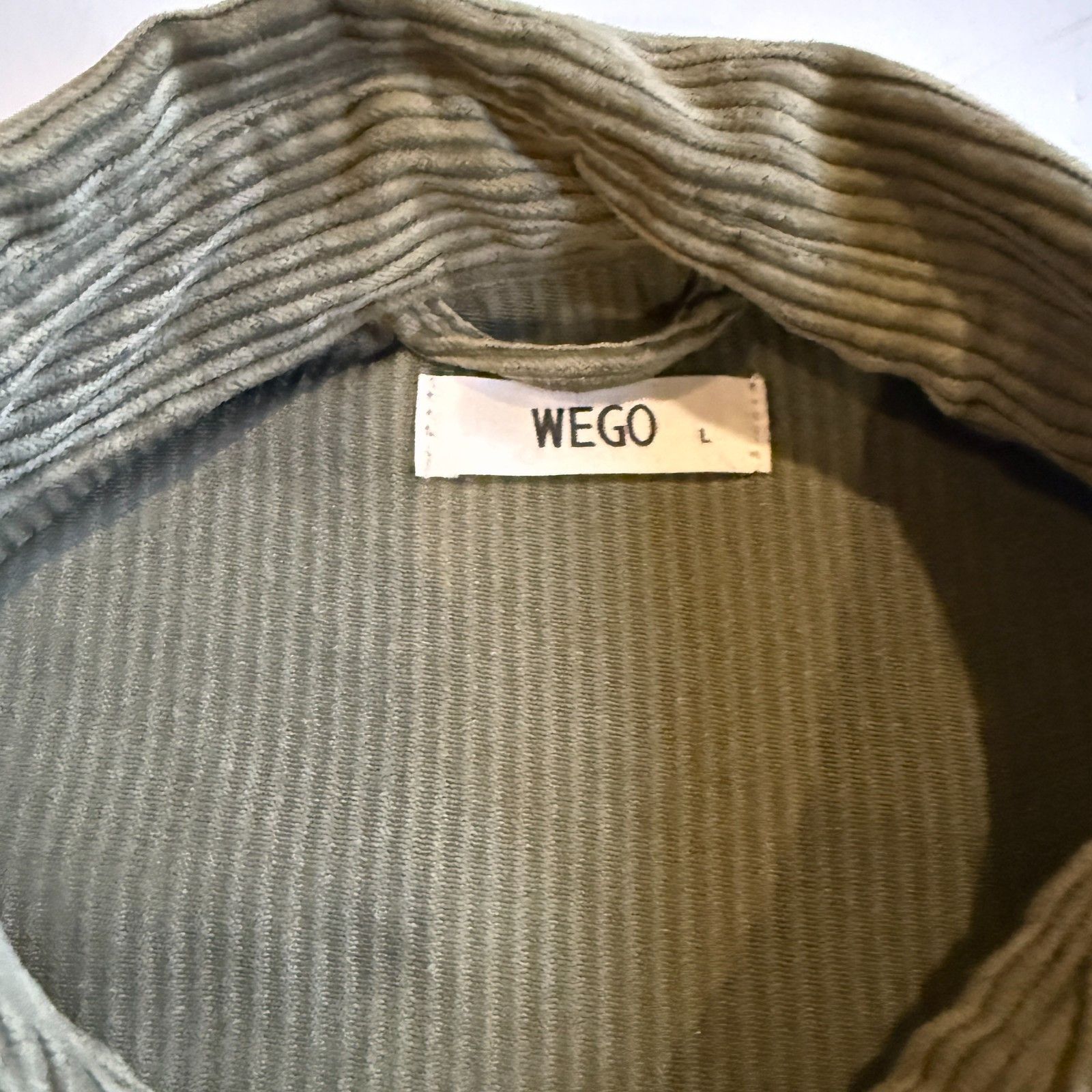 Other WEGO Olive Green Corduroy Overshirt Jacket Size US L / EU 52-54 / 3 - 2 Thumbnail