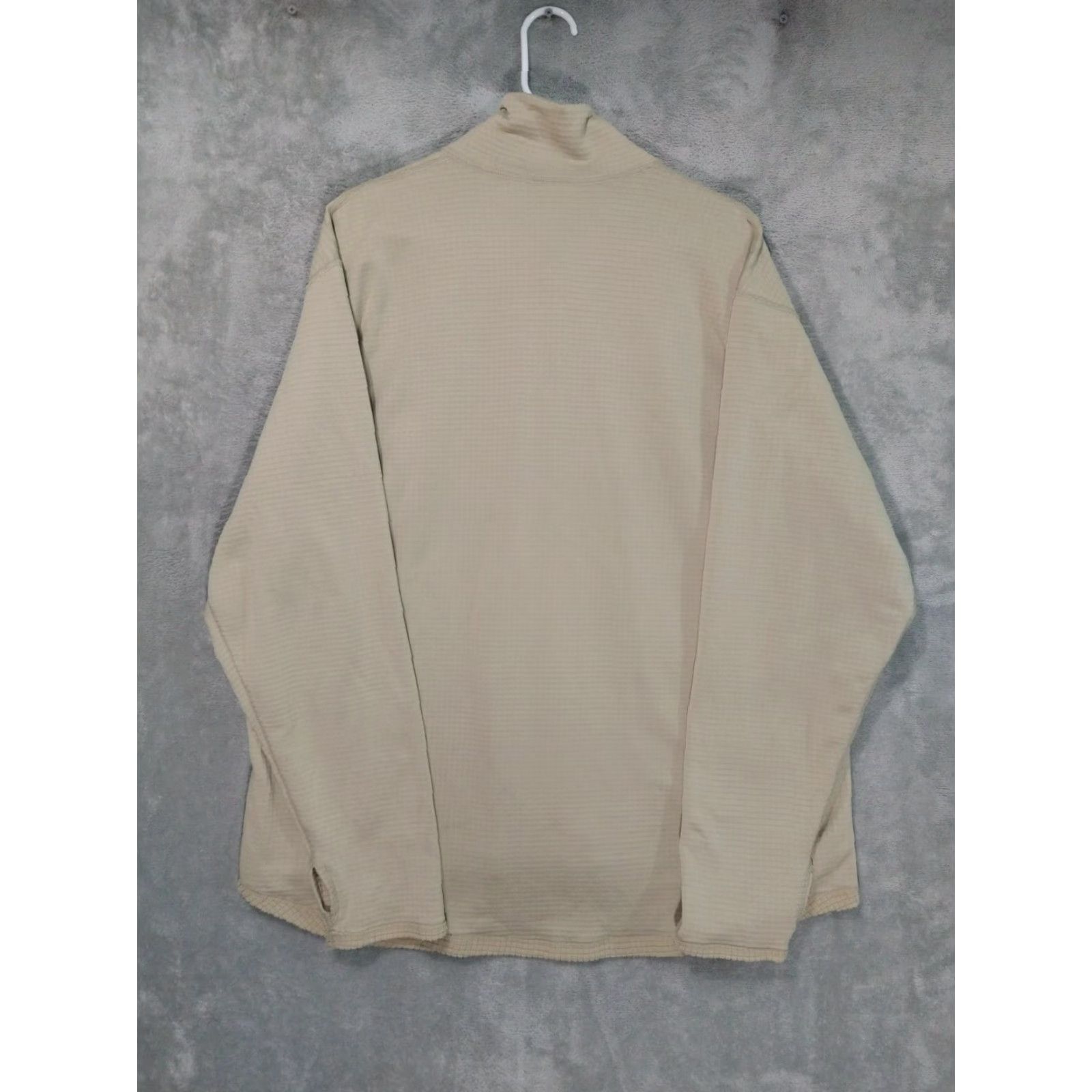 Vintage Kenyon Shirt Mens XL Beige Waffle Knit Thermal 1/4 Zip Long Sleeve Pullover Size US XL / EU 56 / 4 - 2 Thumbnail