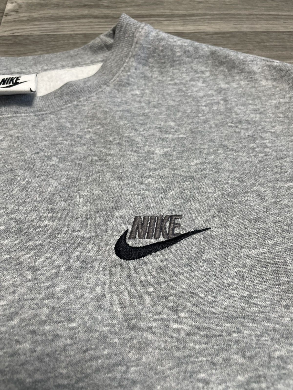 Nike Nike Gray Basic Sweatshirt Y2K Size US S / EU 44-46 / 1 - 9 Thumbnail