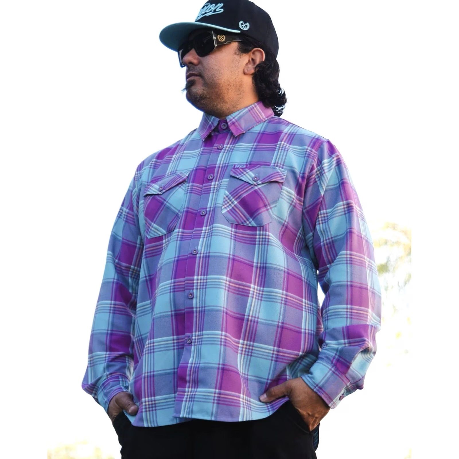 Vintage Dixxon Flannel The Redeemer Flannel Shirt Men L Purple Blue Green White Plaid Button-Up Long Sleeve Casual Size US L / EU 52-54 / 3 - 7 Thumbnail