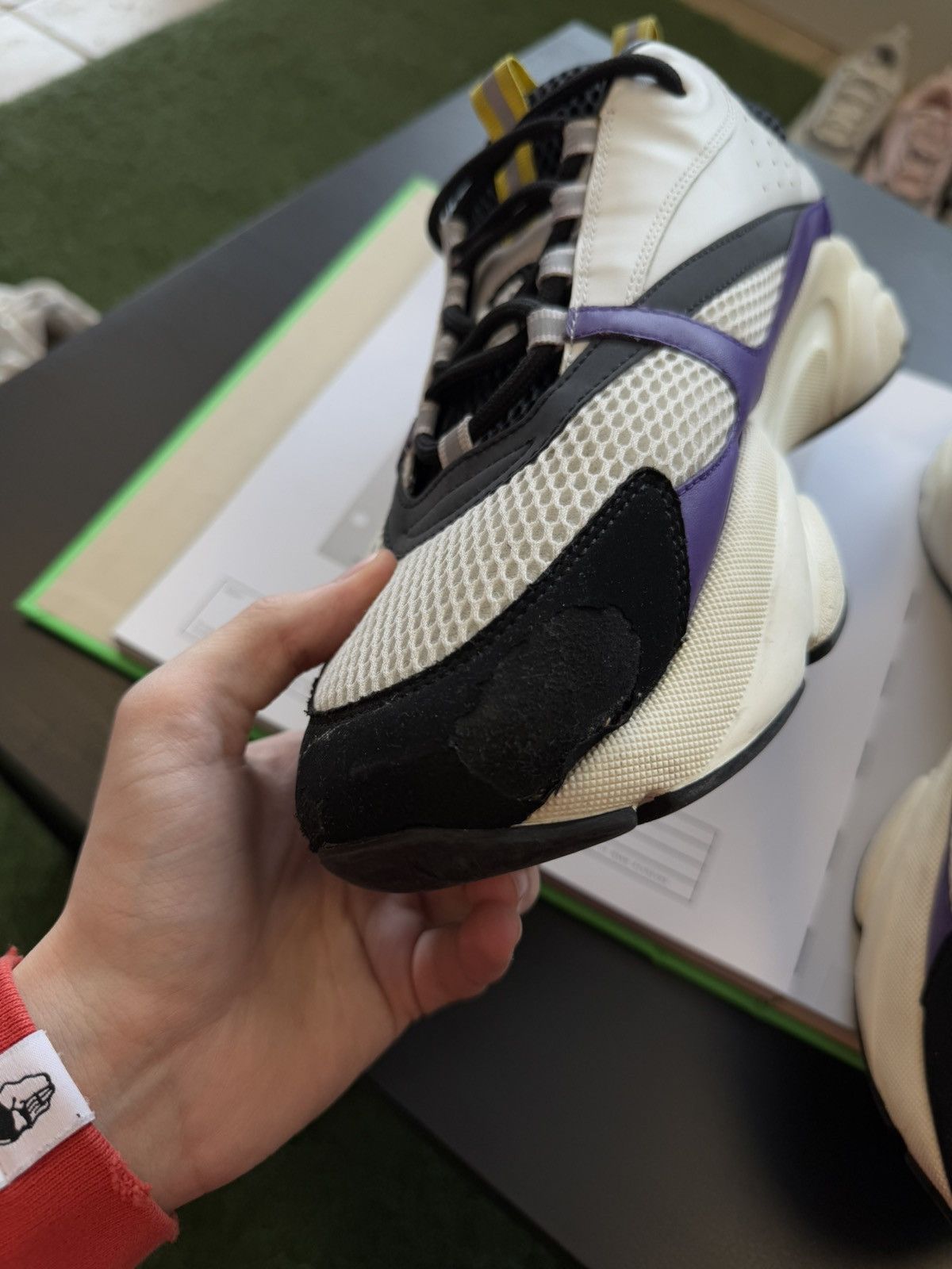 Dior Dior B22 White Purple Size 48EU/15US Discontinued Size US 15 / EU 48 - 10 Thumbnail
