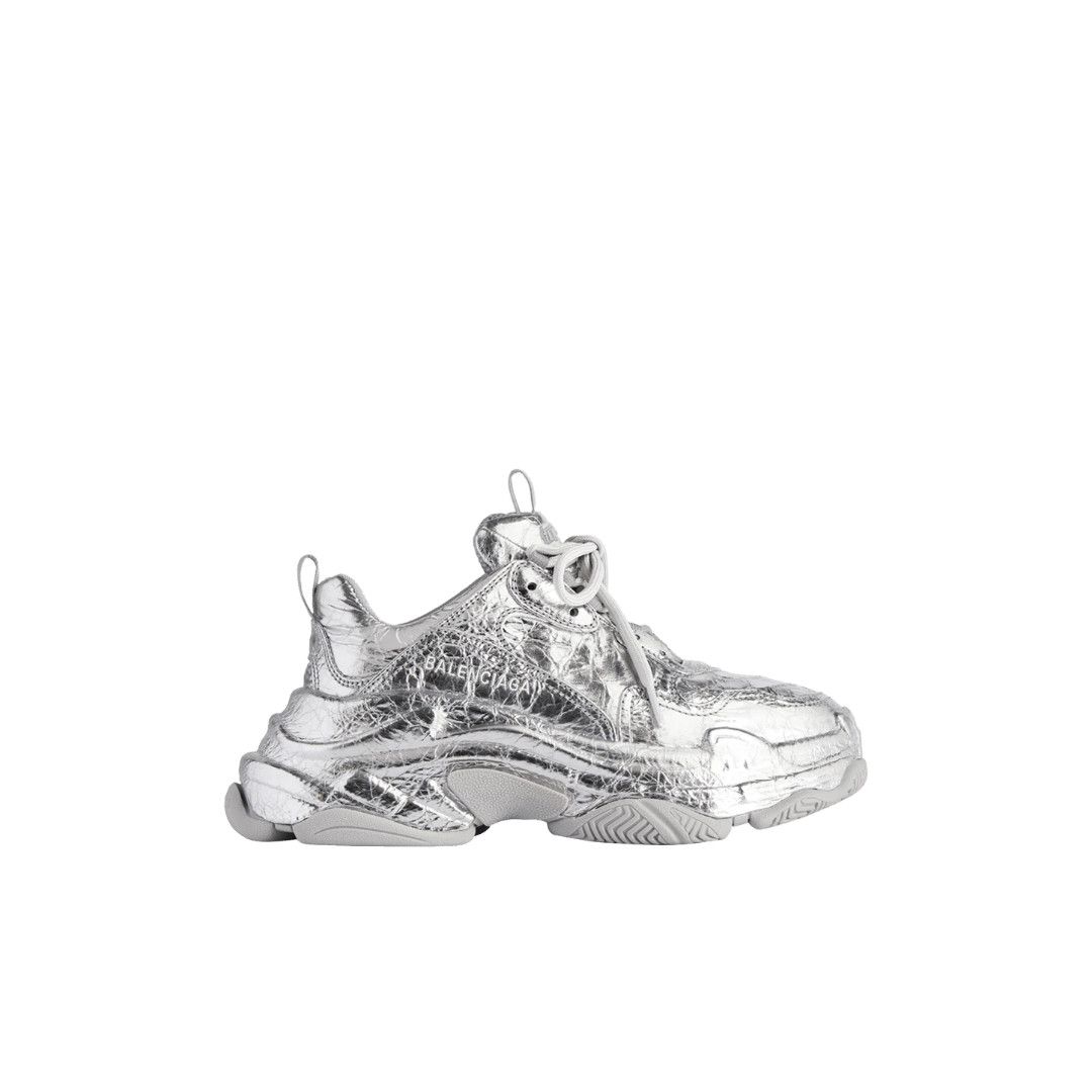Balenciaga o1bcso1str1224 Triple S Sneakers in Silver Size US 6 / IT 36 - 1 Thumbnail