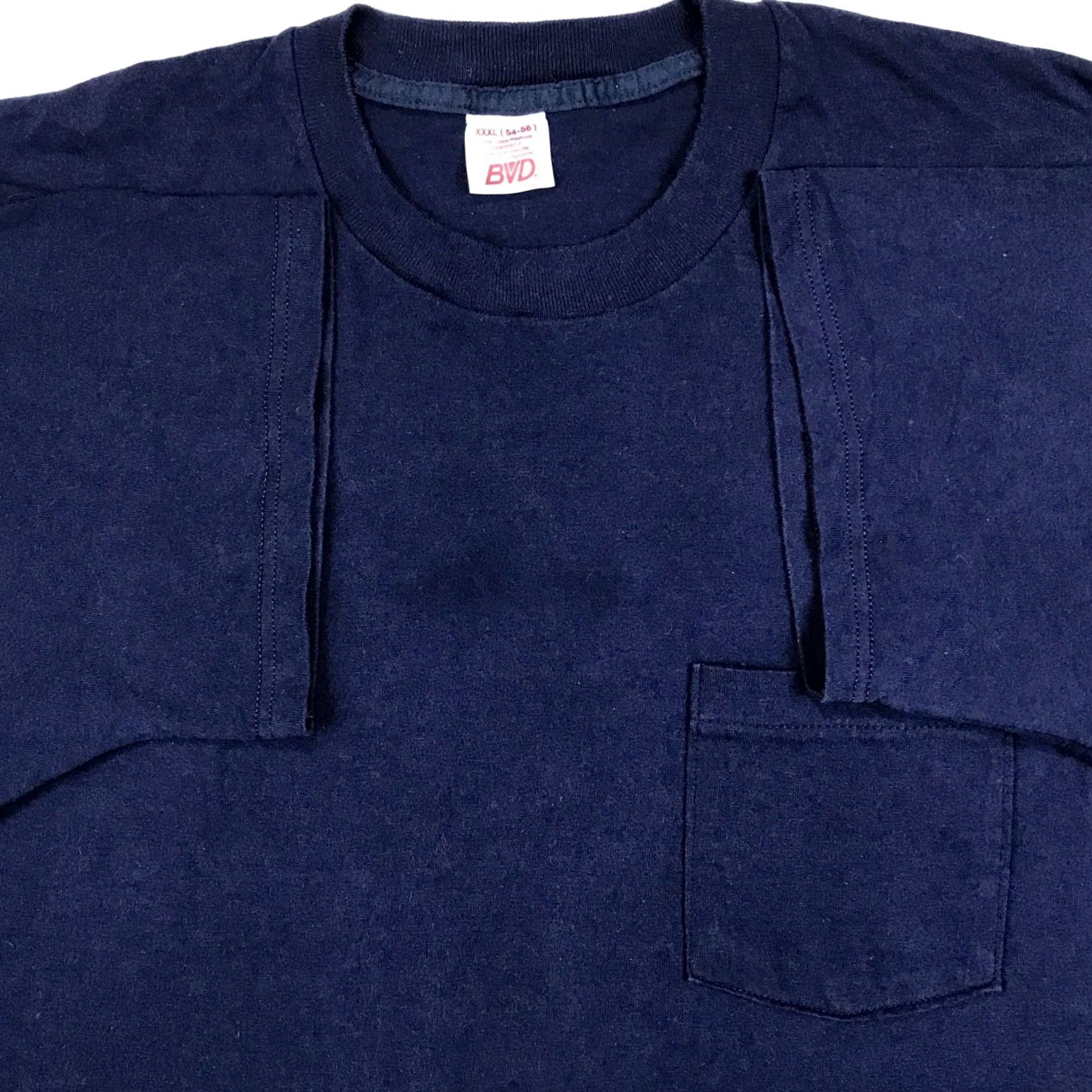Vintage VINTAGE B.V.D T-Shirt 3XL Navy Blue Crew Neck Short Sleeve Men 90s 80s Beach Surf Rock Size US XXL / EU 58 / 5 - 2 Thumbnail
