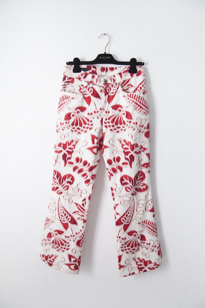 Gucci SS00 Blurry print flared pants Size 28" / US 6 / IT 42 - 1 Thumbnail