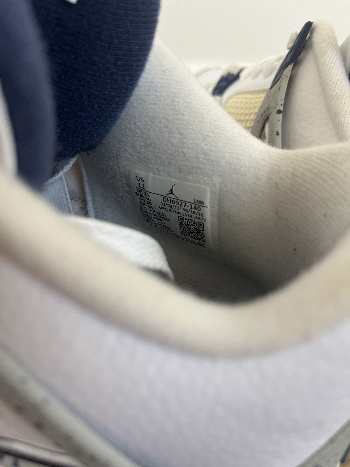 Nike Jordan 4 Midnight Navy Size US 12 / EU 45 - 10 Thumbnail