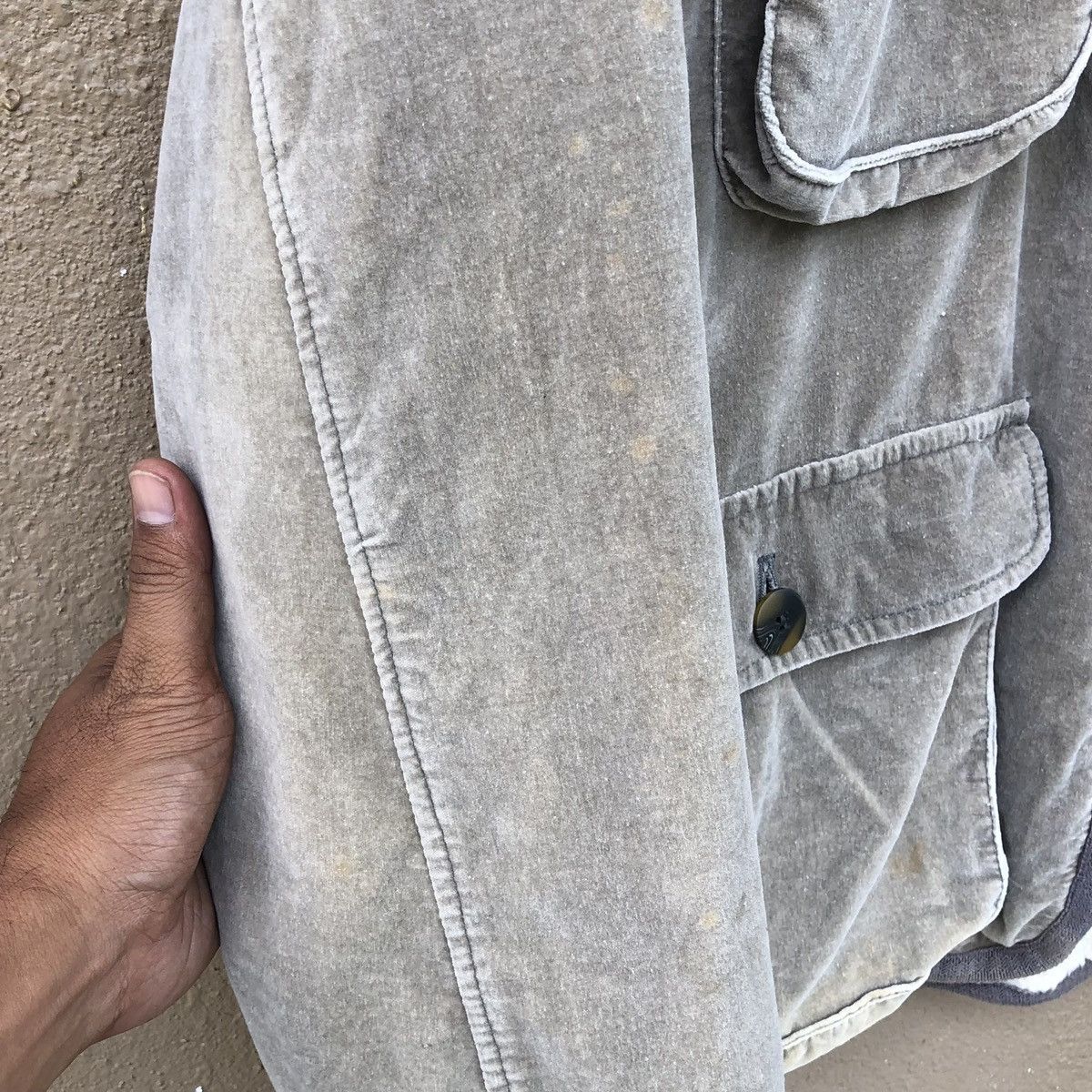 Vintage VTG Faded Multi Cargo Pocket Suede Lined Sherpa SafariJacket Size US L / EU 52-54 / 3 - 10 Thumbnail