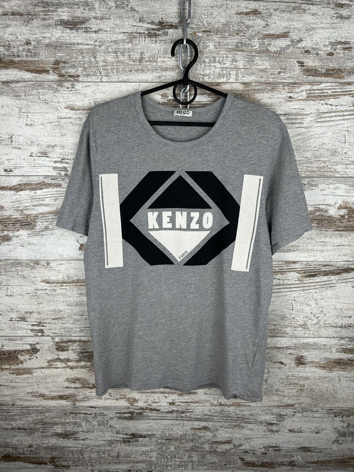Kenzo Mens Kenzo Paris T Shirt big logo luxury tee Size US M / EU 48-50 / 2 - 1 Thumbnail