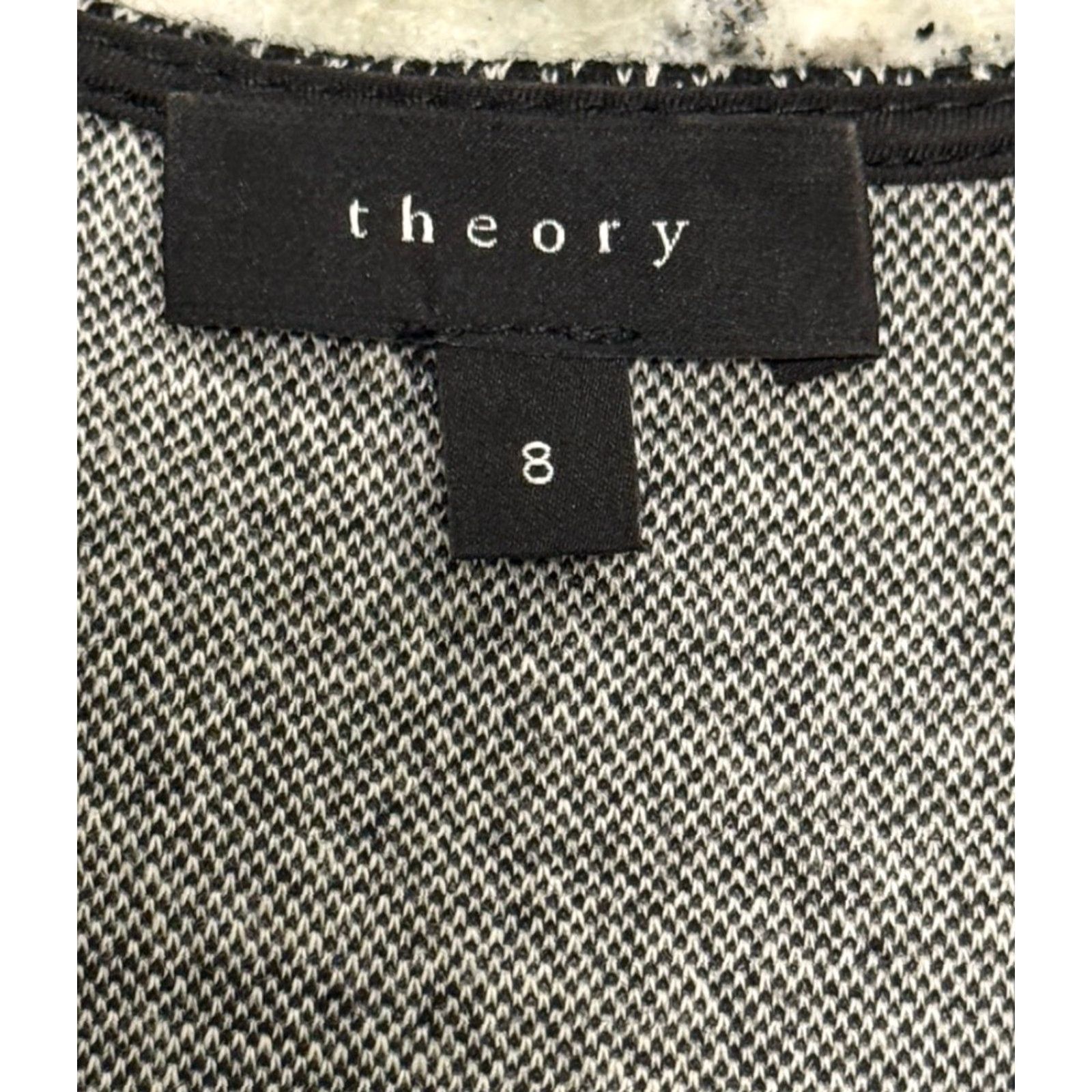 Theory Theory Dress Gray Cityscape Pencil Zip Front Women 8 KS Knee Length Office Classic Minimalist Womens Size M / US 6-8 / IT 42-44 - 3 Thumbnail