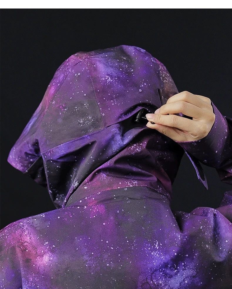 Other Purple Starry Sky Series Hard Shell Ski Jacket Size US 32 / EU 48 - 5 Thumbnail