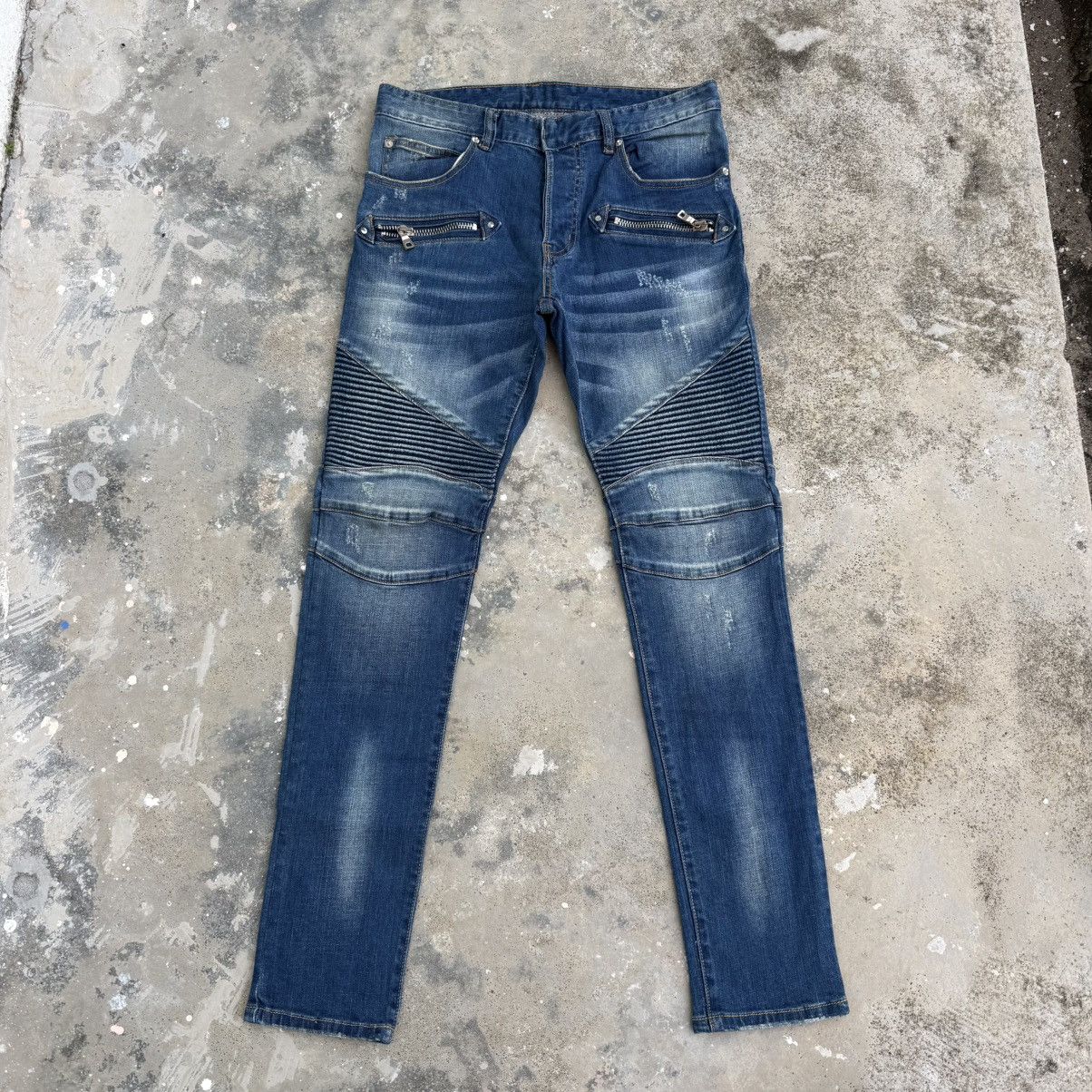 Japanese Brand W31 Vintage Balmain denim jean pants Size US 31 - 1 Thumbnail