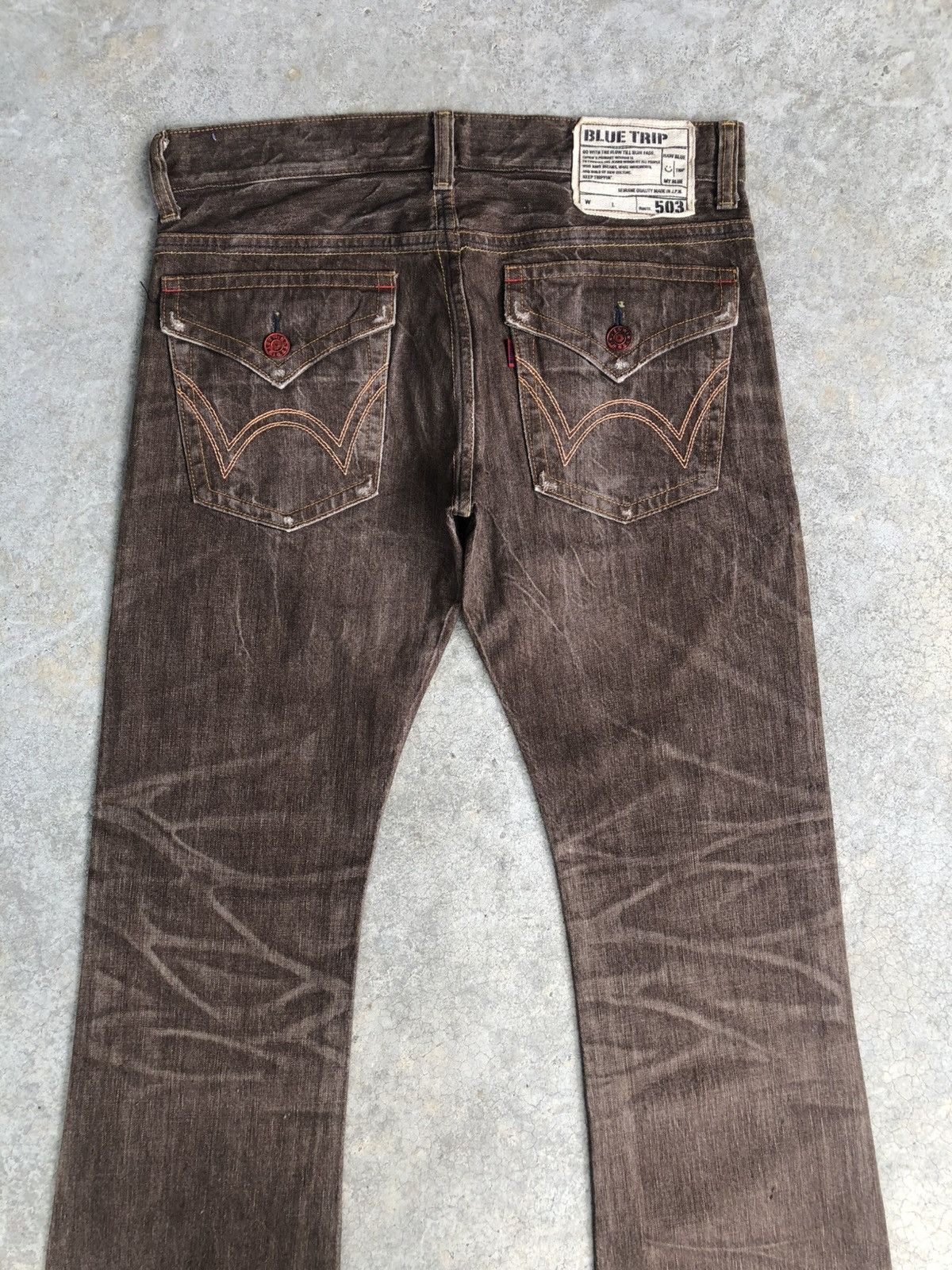 If Six Was Nine Japanese Edwin Flared Jeans Distressed Jeans Size US 34 / EU 50 - 8 Thumbnail