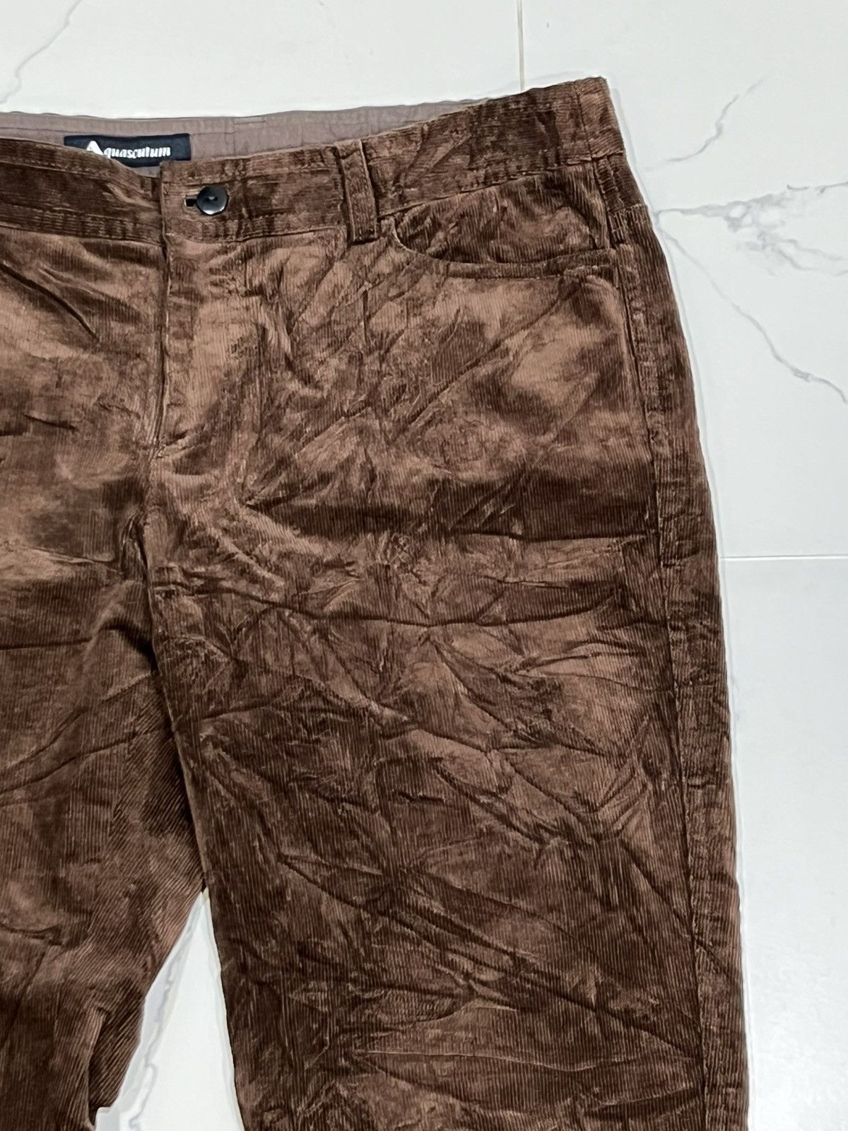 Aquascutum Aquascutum Japan Corduroy Trousers Brown Classic Pants Size US 30 / EU 46 - 2 Thumbnail