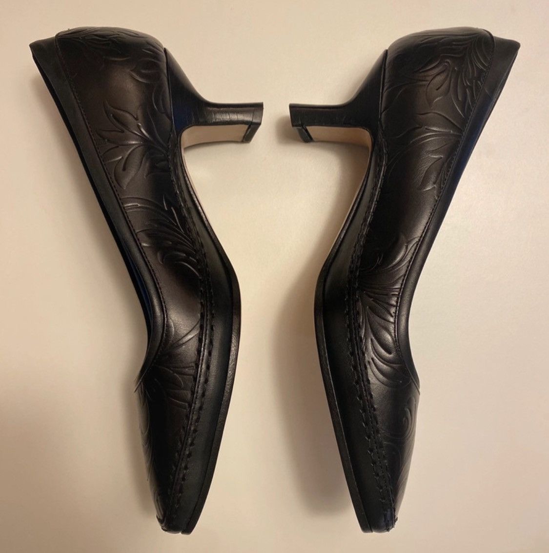 Quercioli pumps in Florentia printed embossed leather Size US 7 / IT 37 - 4 Thumbnail