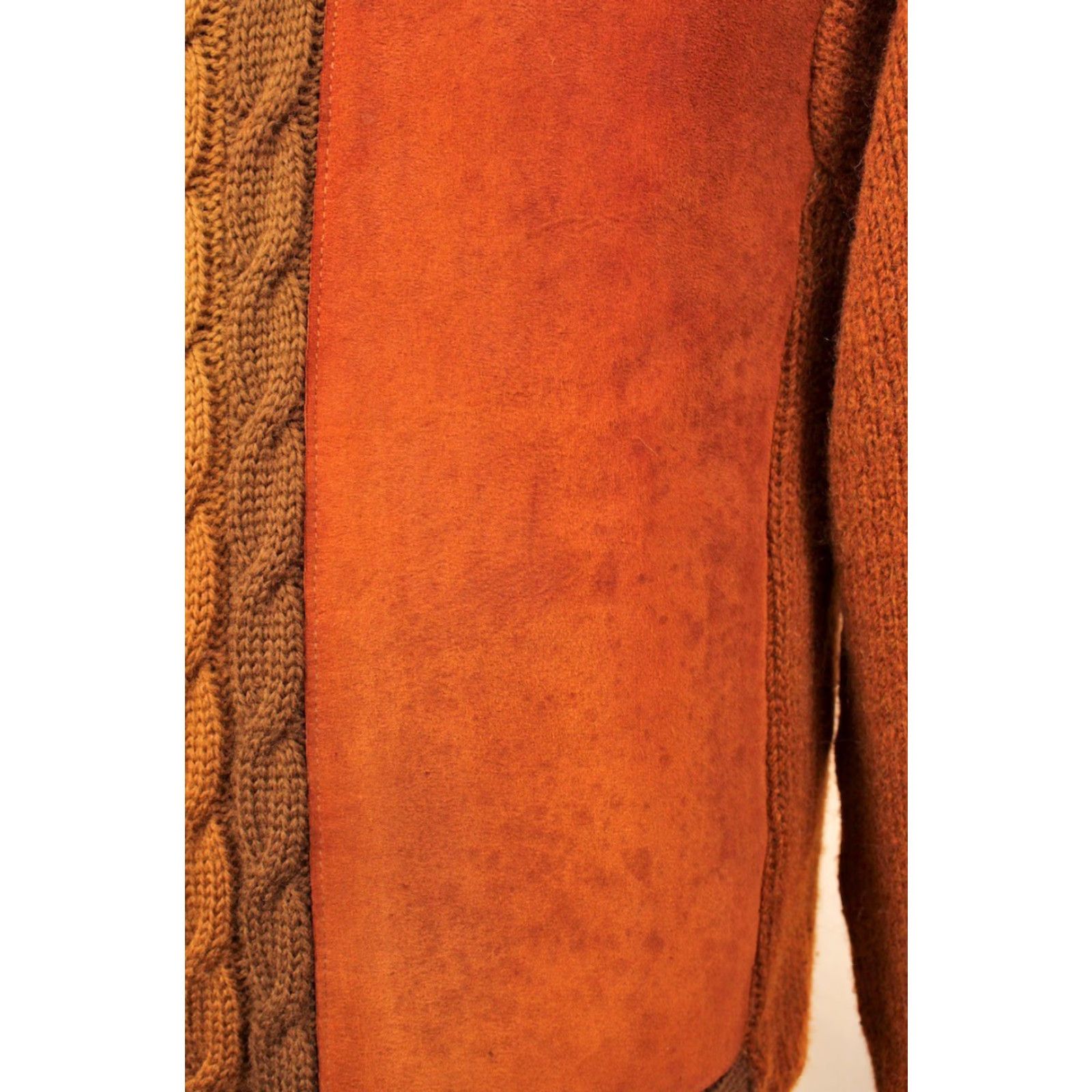 Vintage VTG 60s Sweater Shirt Mens Orange Wool 1960s Decade Vintage Casual Size M Size US M / EU 48-50 / 2 - 7 Thumbnail