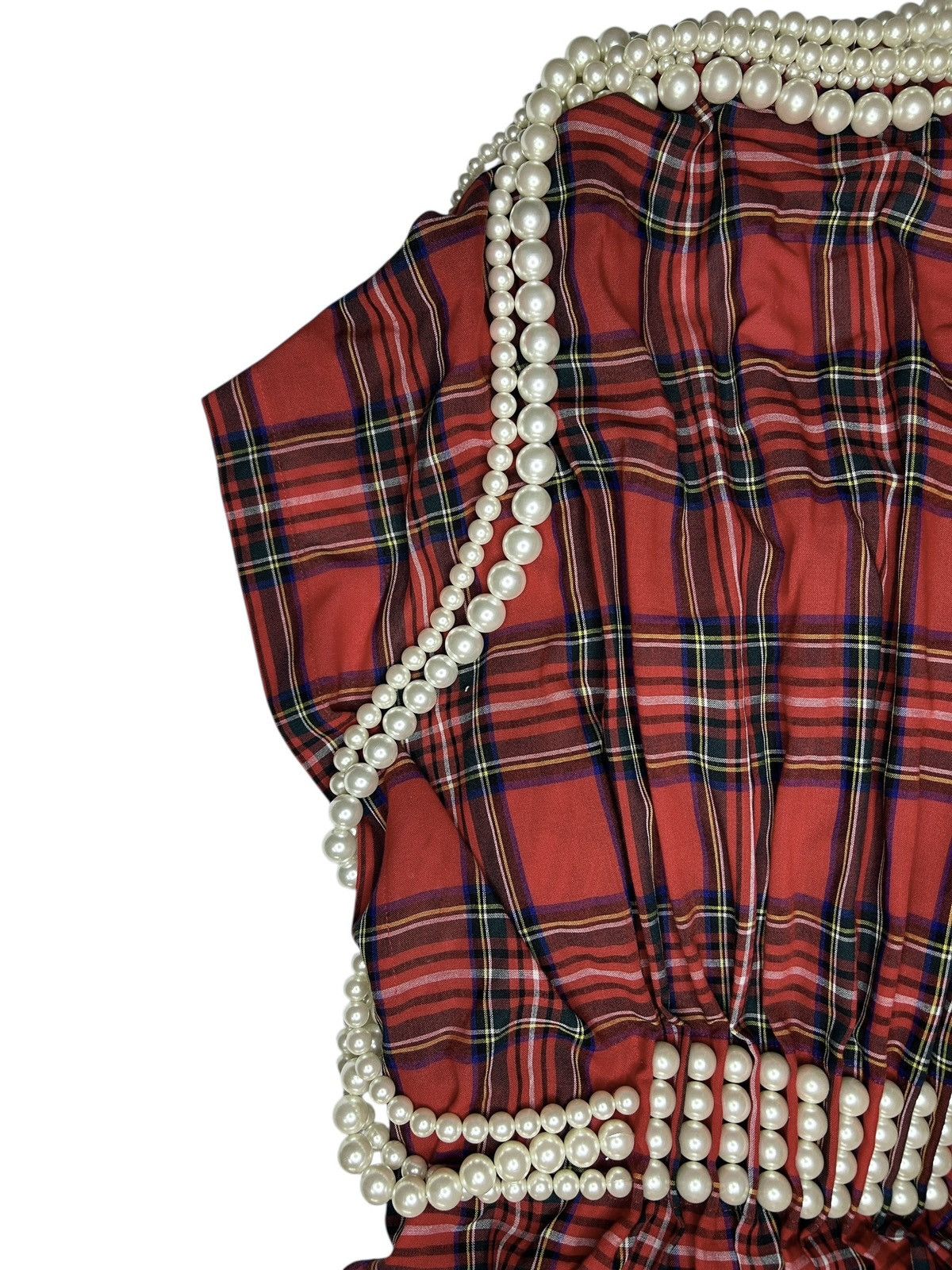 Junya Watanabe S/S 23 Pearl Embellished Tartan Dress Size M / US 6-8 / IT 42-44 - 13 Thumbnail