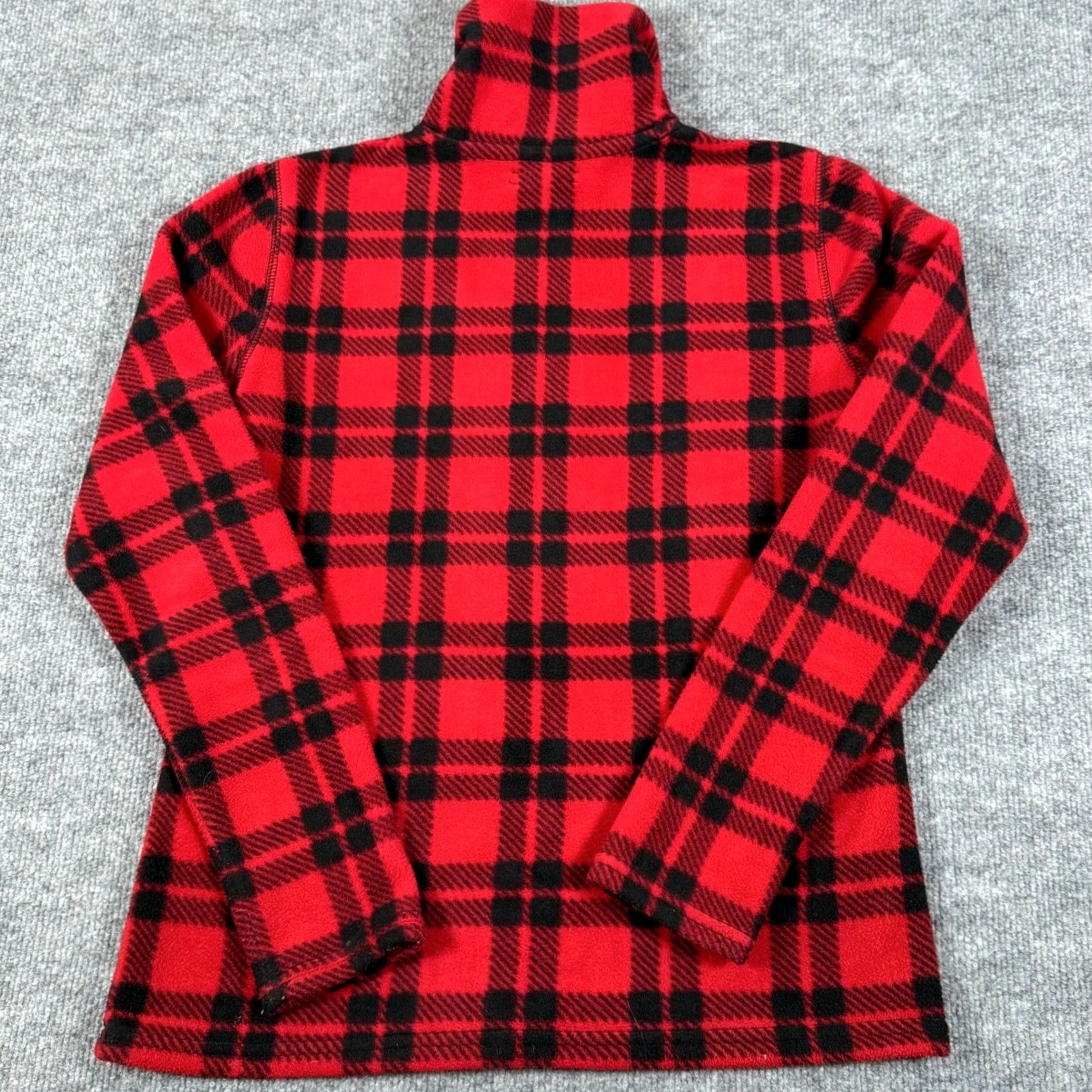 Vintage VINTAGE American Living Red Plaid Fleece Quarter Zip Pullover Top Womens Size S / US 4 / IT 40 - 3 Thumbnail