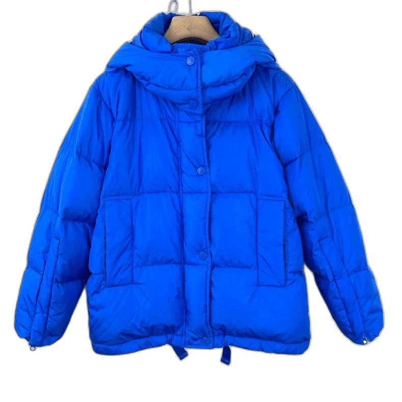 Max Mara Blue Hooded Puffer Jacket