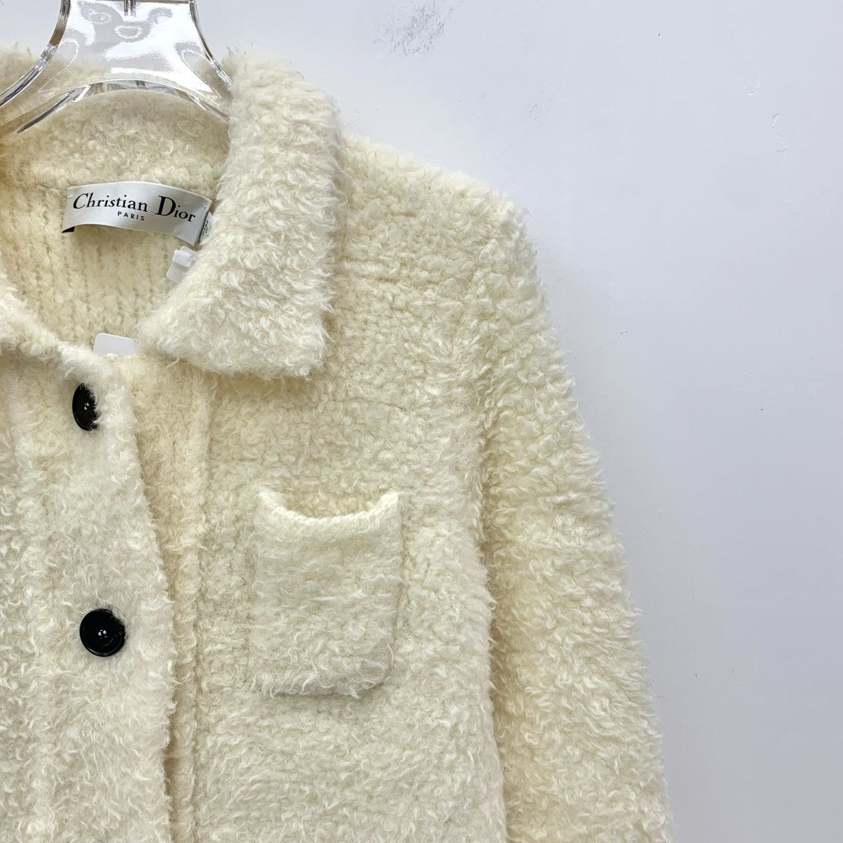 Dior Dior 22 Beige Logo Monogrammed Wool Jacket Size XS / US 0-2 / IT 36-38 - 3 Thumbnail